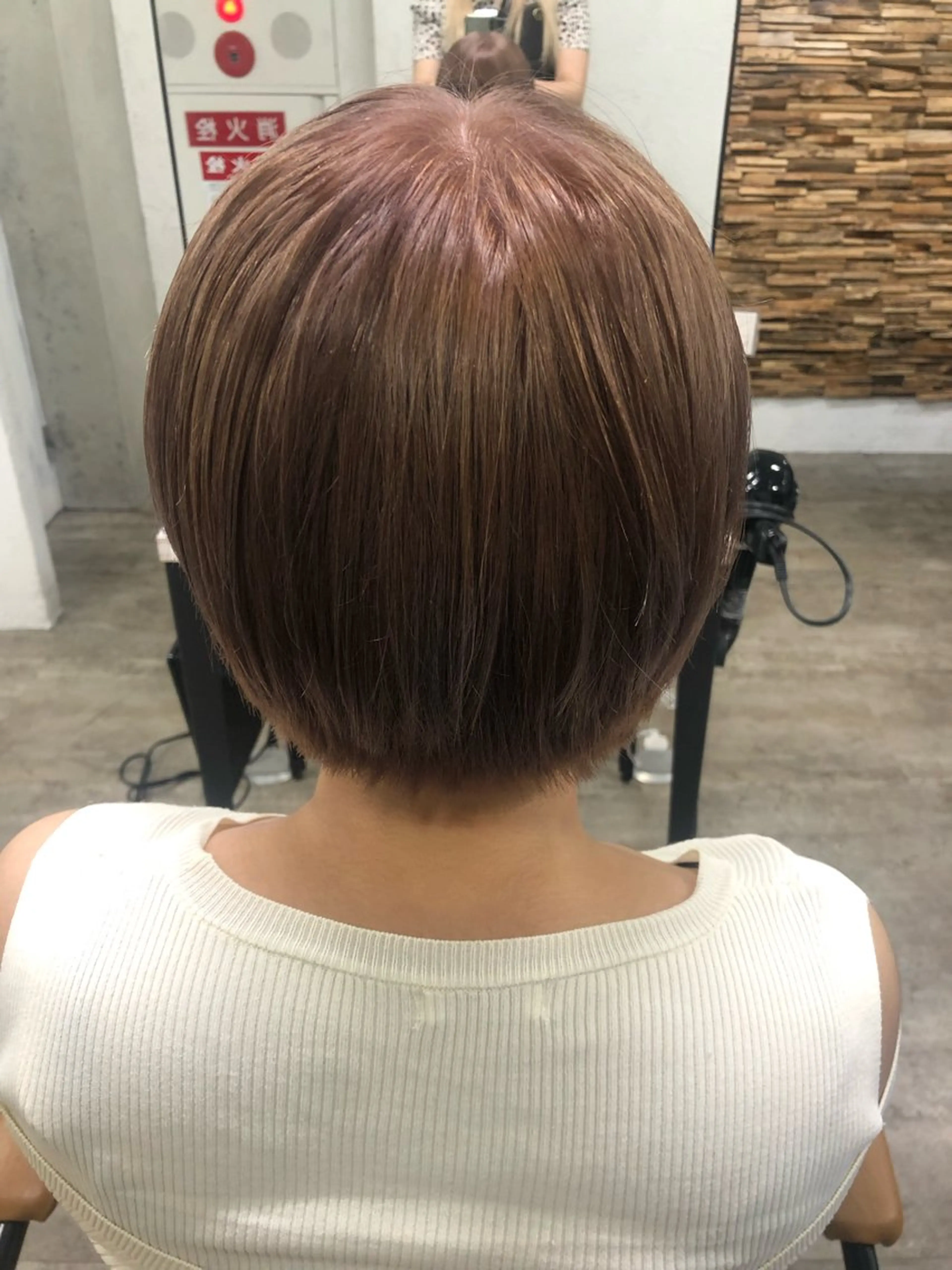 ショート カラー ヘアカラー トリートメント ヘッドスパ ヘアセット ️韓国ヘア／レイヤー カットYūka❤️のヘアスタイル