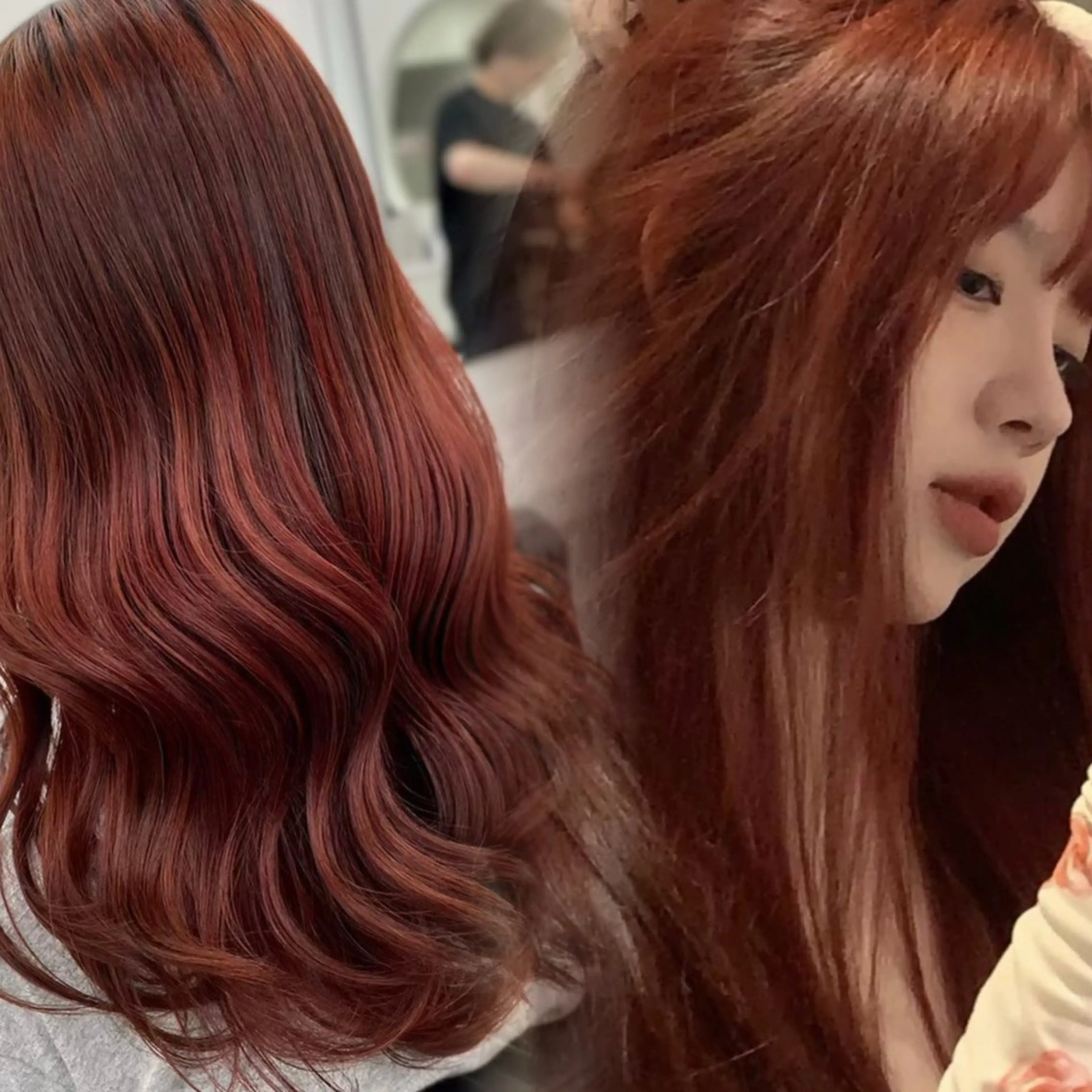 ロング まろっと艶感ブラウン ベージュ🤍まなかのヘアスタイル