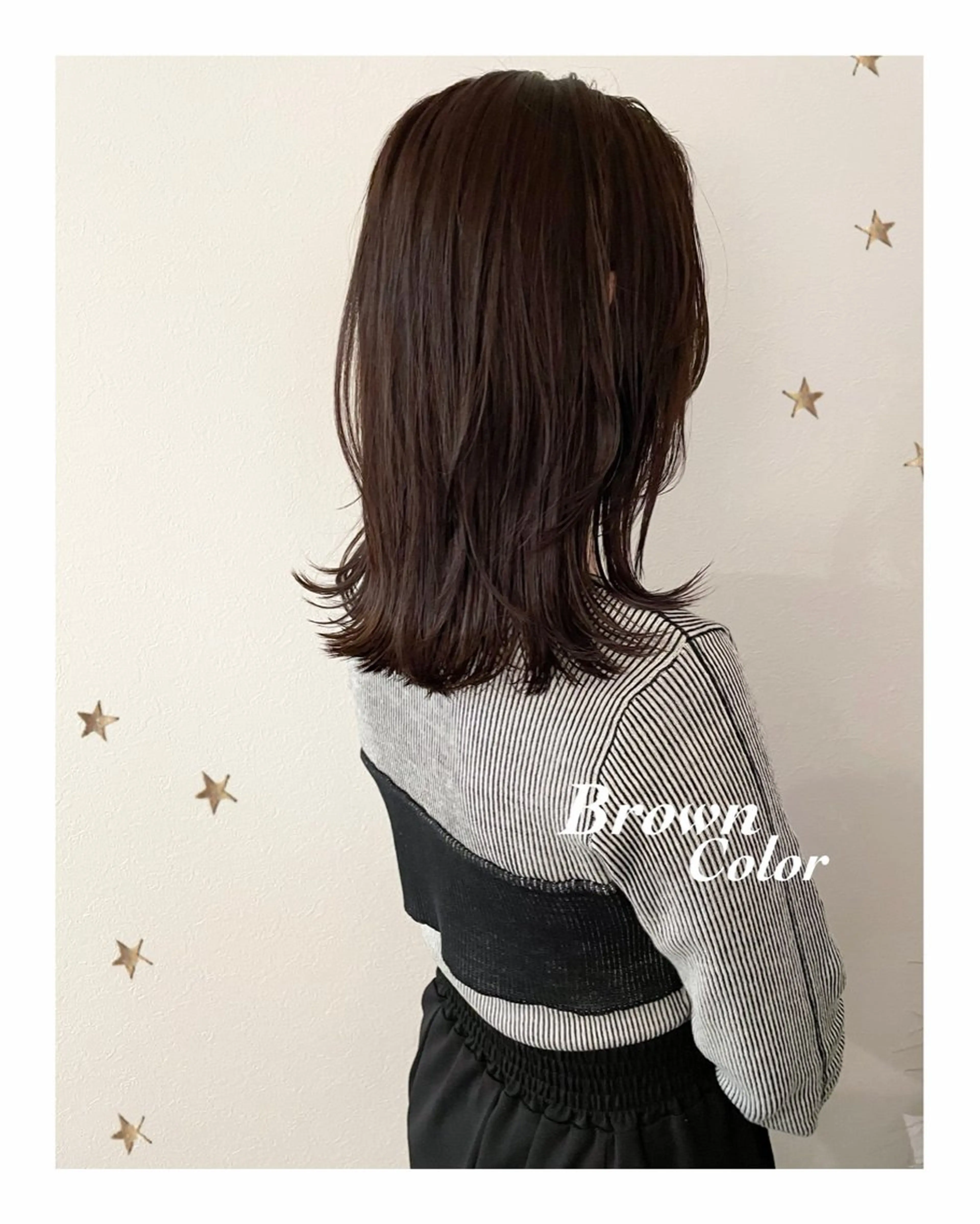 ミディアム カラー カット ヘアカラー トリートメント 市川 千夏のヘアスタイル