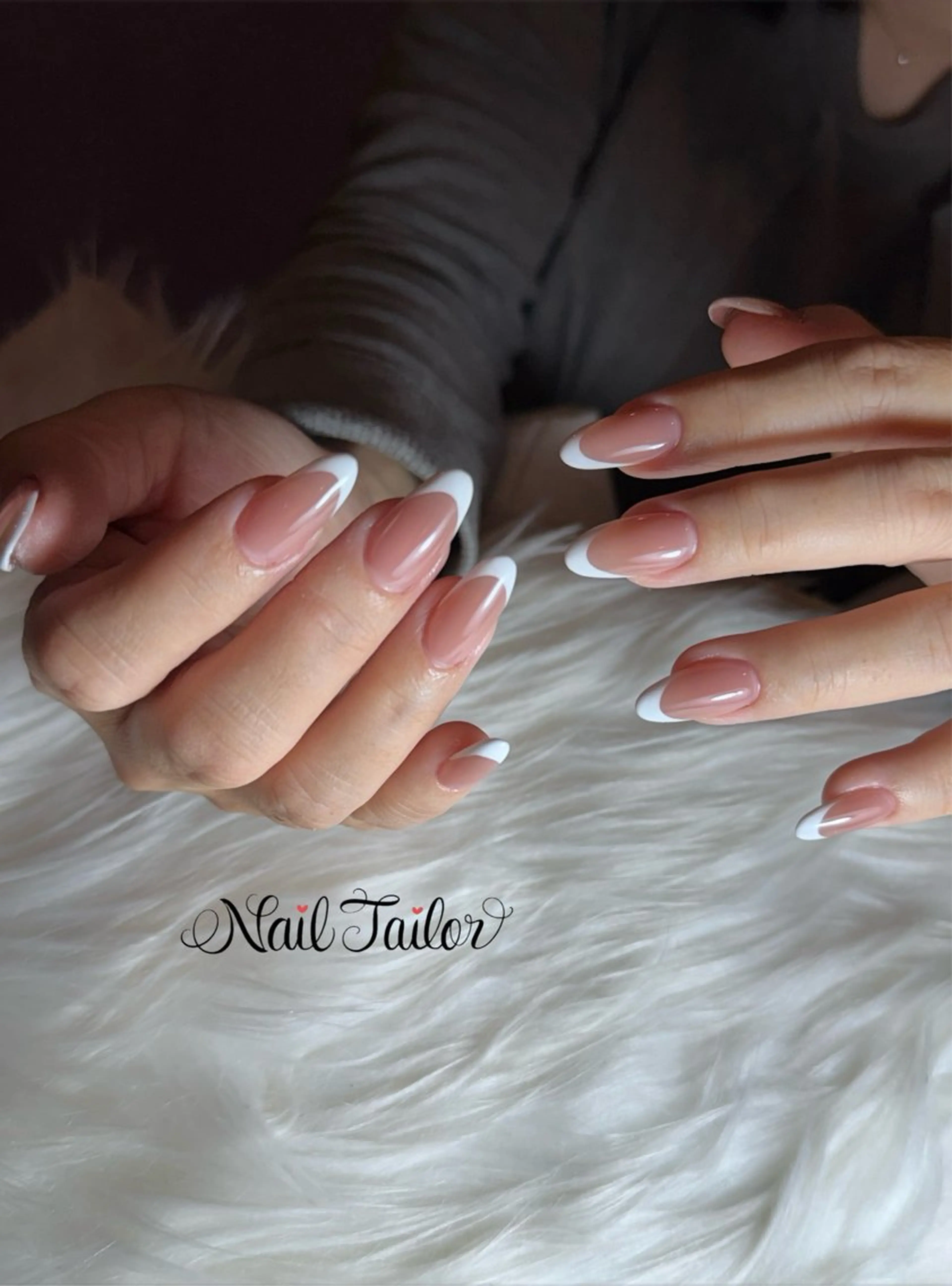 ネイル 長さ出し フレンチネイル オフィスネイル スカルプネイル ブライダルネイル ハンドネイル NailTailor ネイルテイラーのネイルデザイン