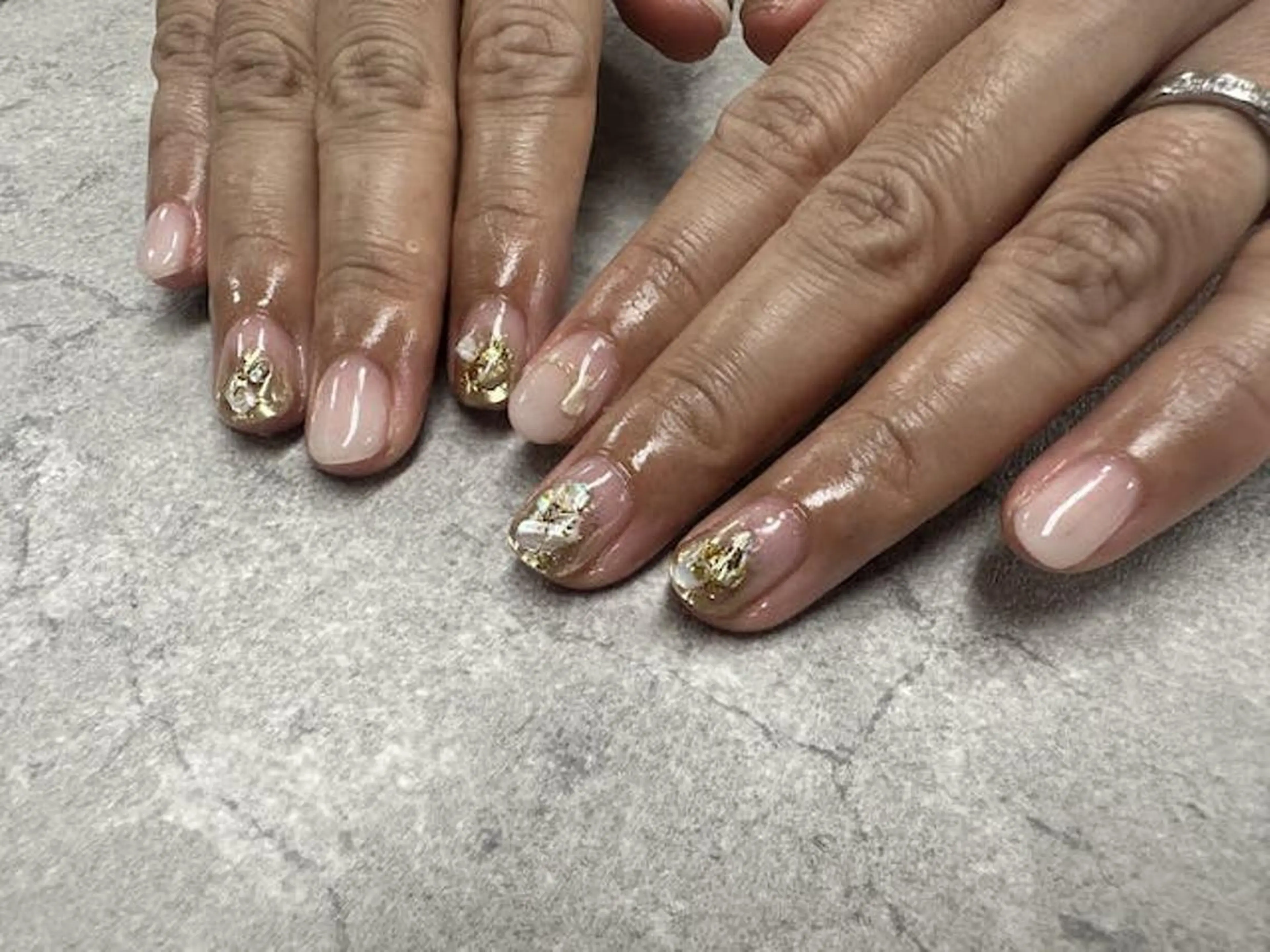 ネイル フットネイル フレンチネイル ジェルネイル ガラスフレンチ グラデーション ハンドネイル ハンドケア FASTNAIL PLUS 新宿店のネイルデザイン
