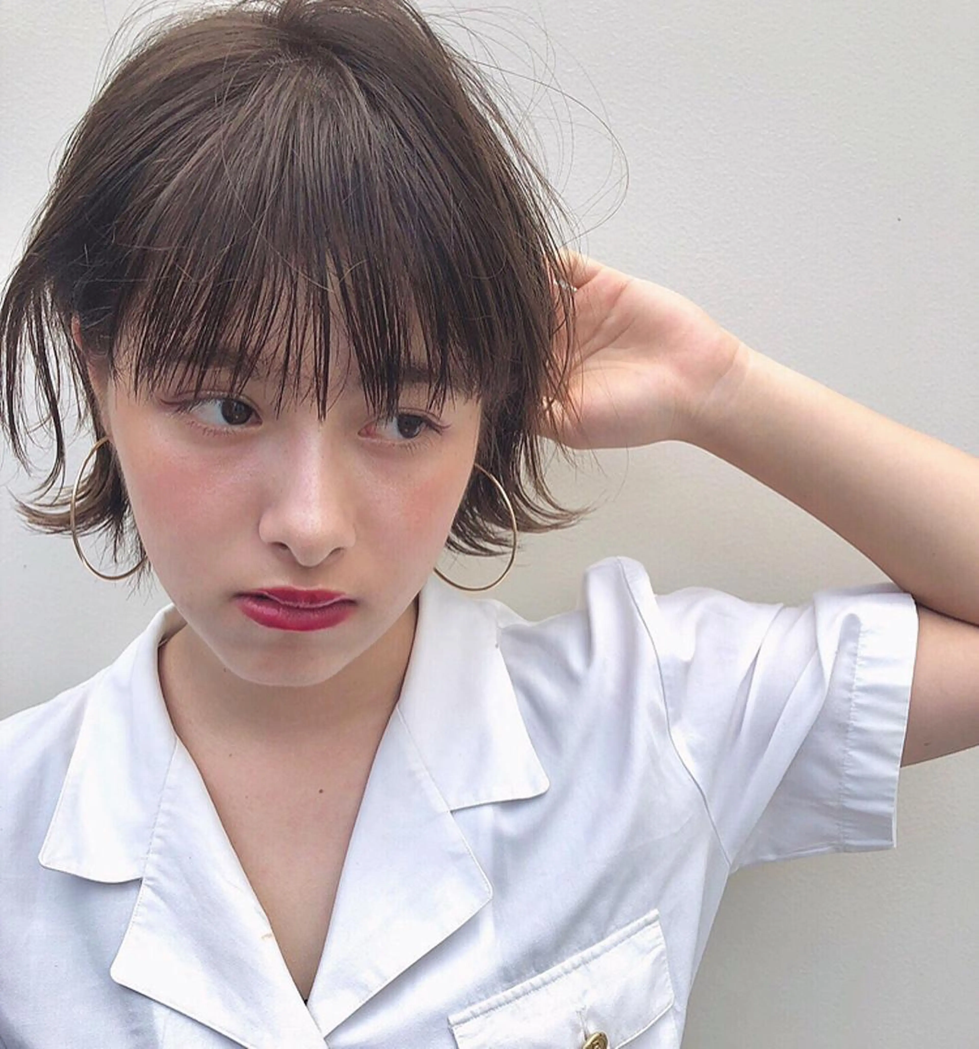 ミディアム カラー 【韓国ヘア×透明感 カラー】笹谷 莉未のヘアスタイル