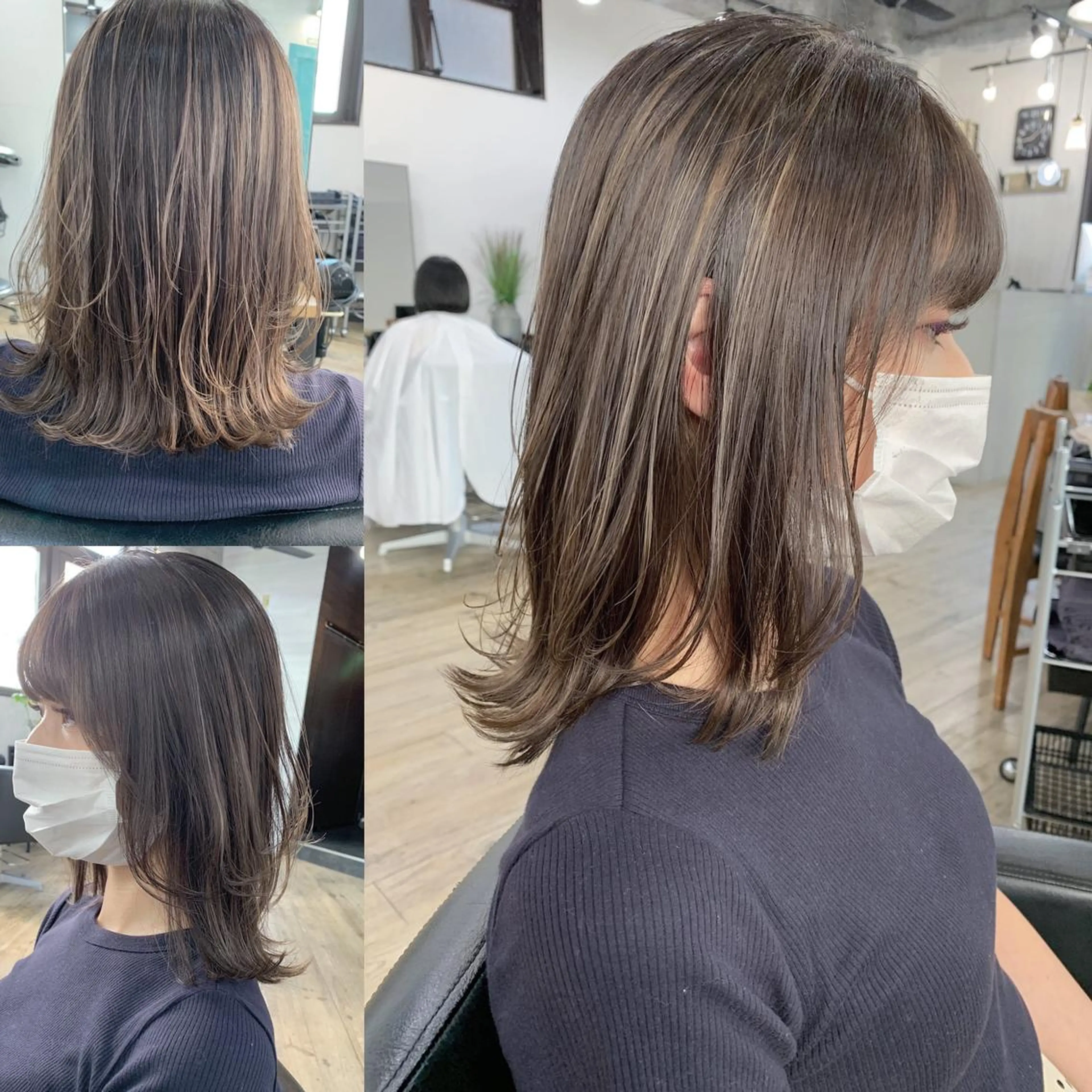 ミディアム カラー ヘアアレンジ 北間 寛哉のヘアスタイル