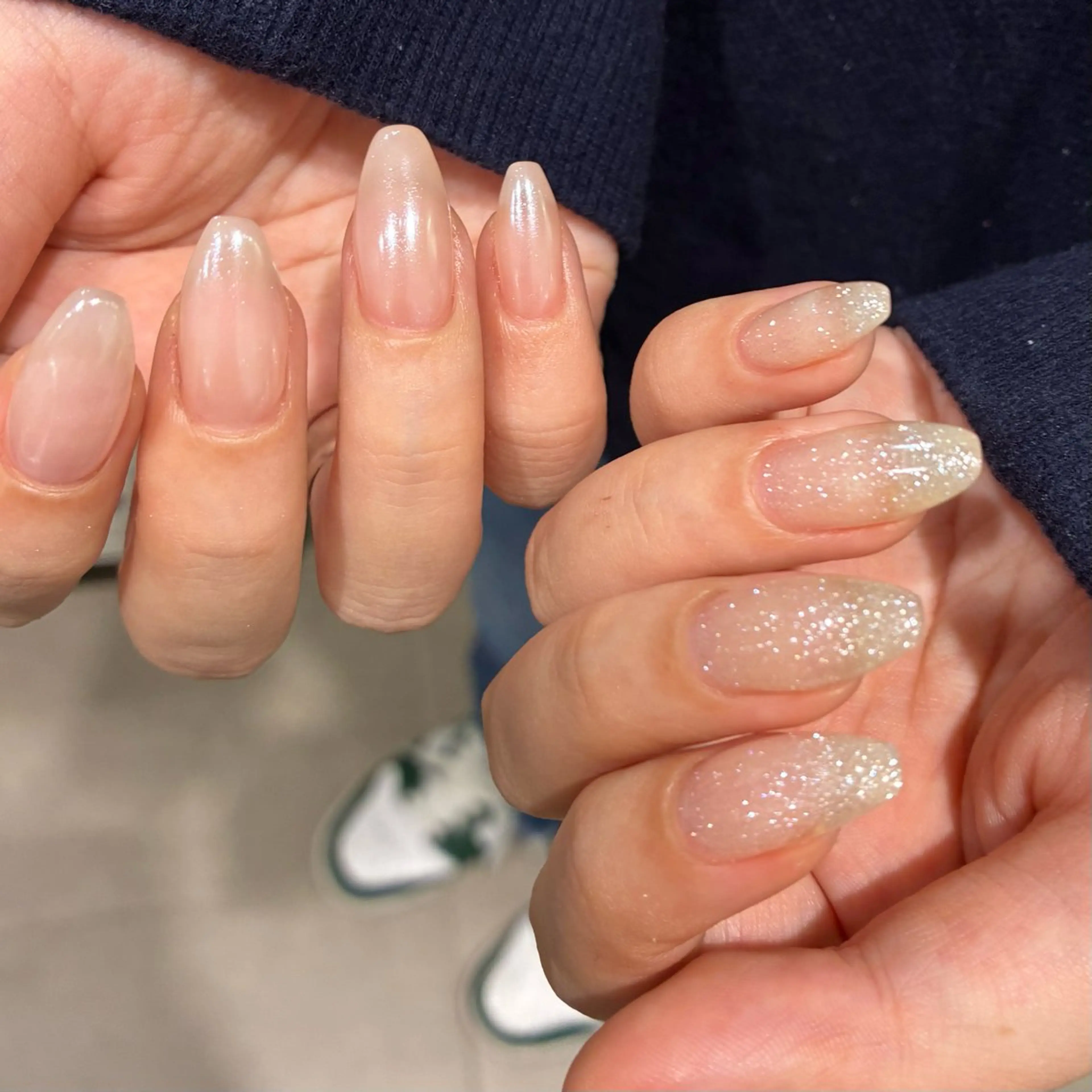 ネイル ラメ(グリッター) ミラーネイル ハンドネイル WAVY airiのネイルデザイン