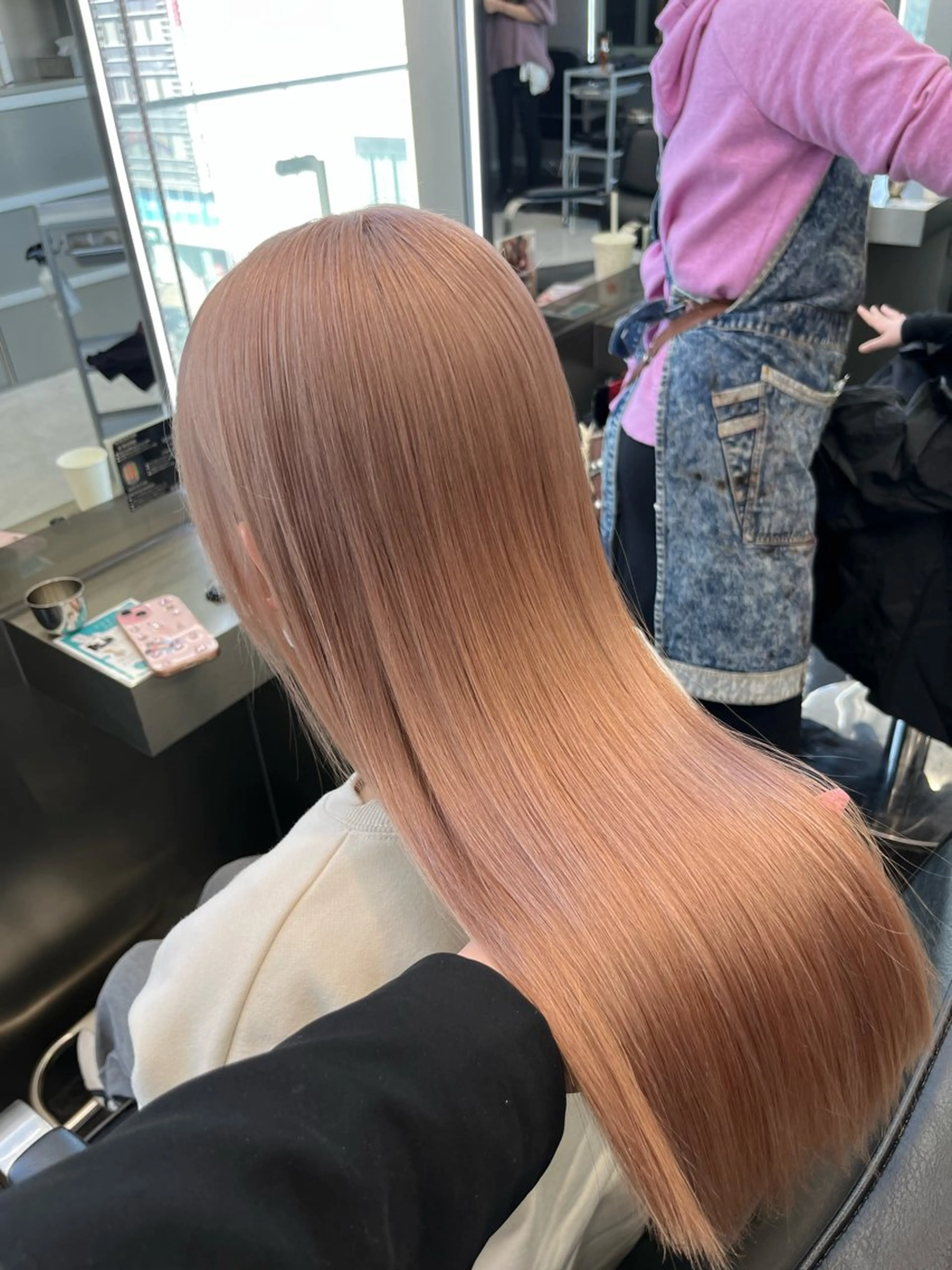 ロング カラー ヘアアレンジ ヘアカラー トリートメント ヘアセット ハイトーン/透明感 髪質改善/rinaのヘアスタイル