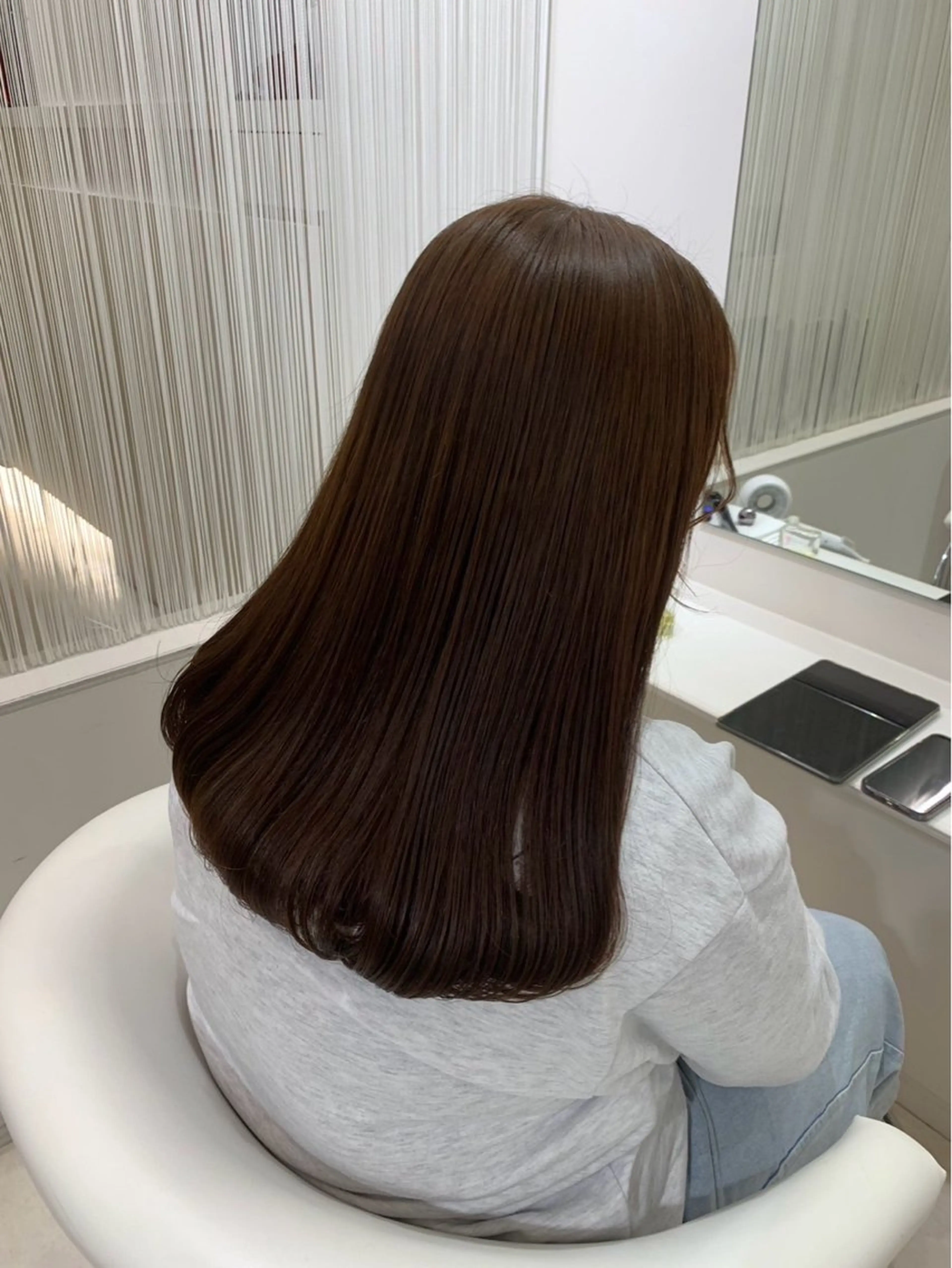 ロング 縮毛矯正 ParveMix 楠本結菜のヘアスタイル