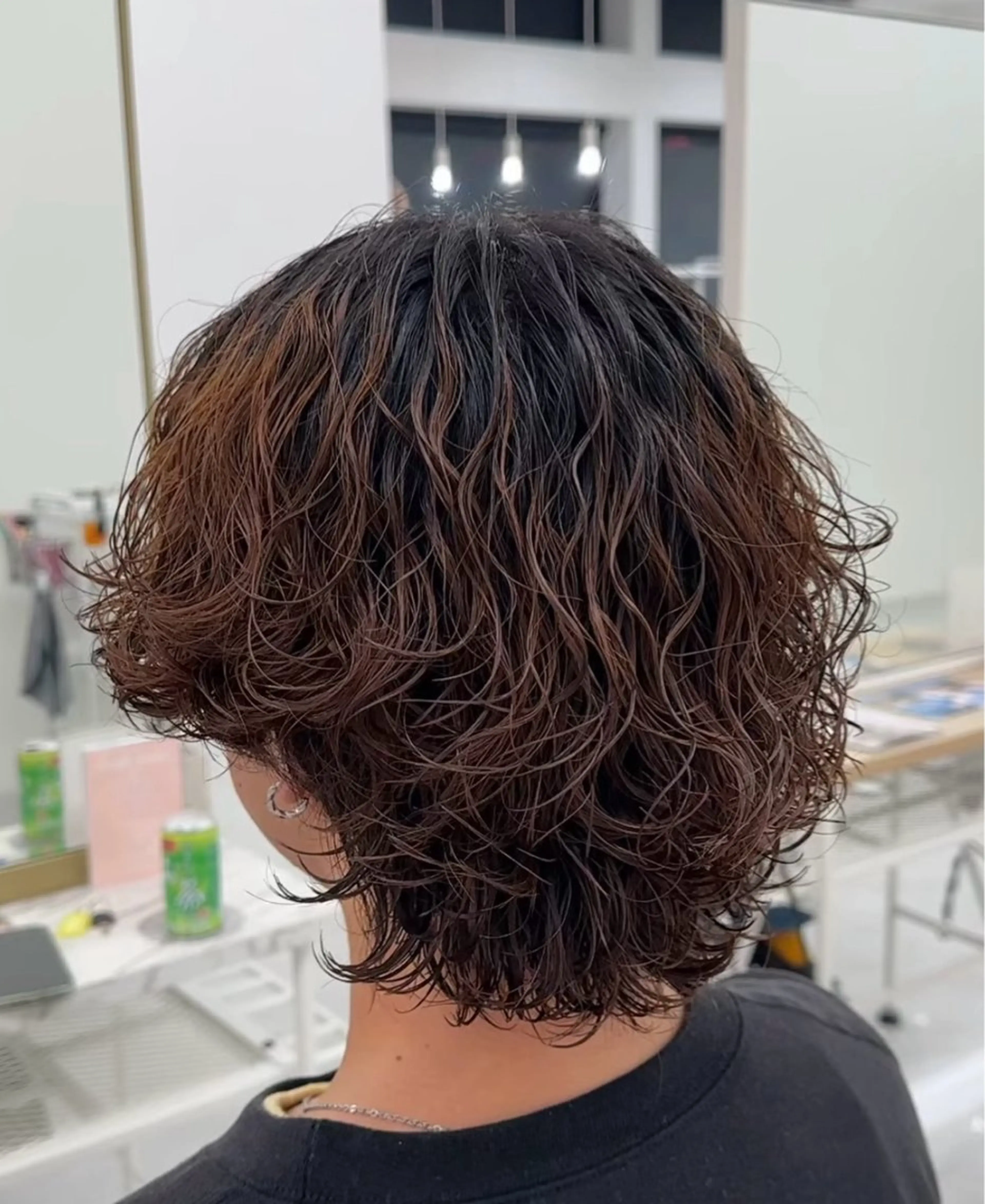 ミディアム カラー パーマ メンズ カット ヘアカラー パーマ 🐑メンズパーマ🐑 秋山深【メンズ限定】のヘアスタイル