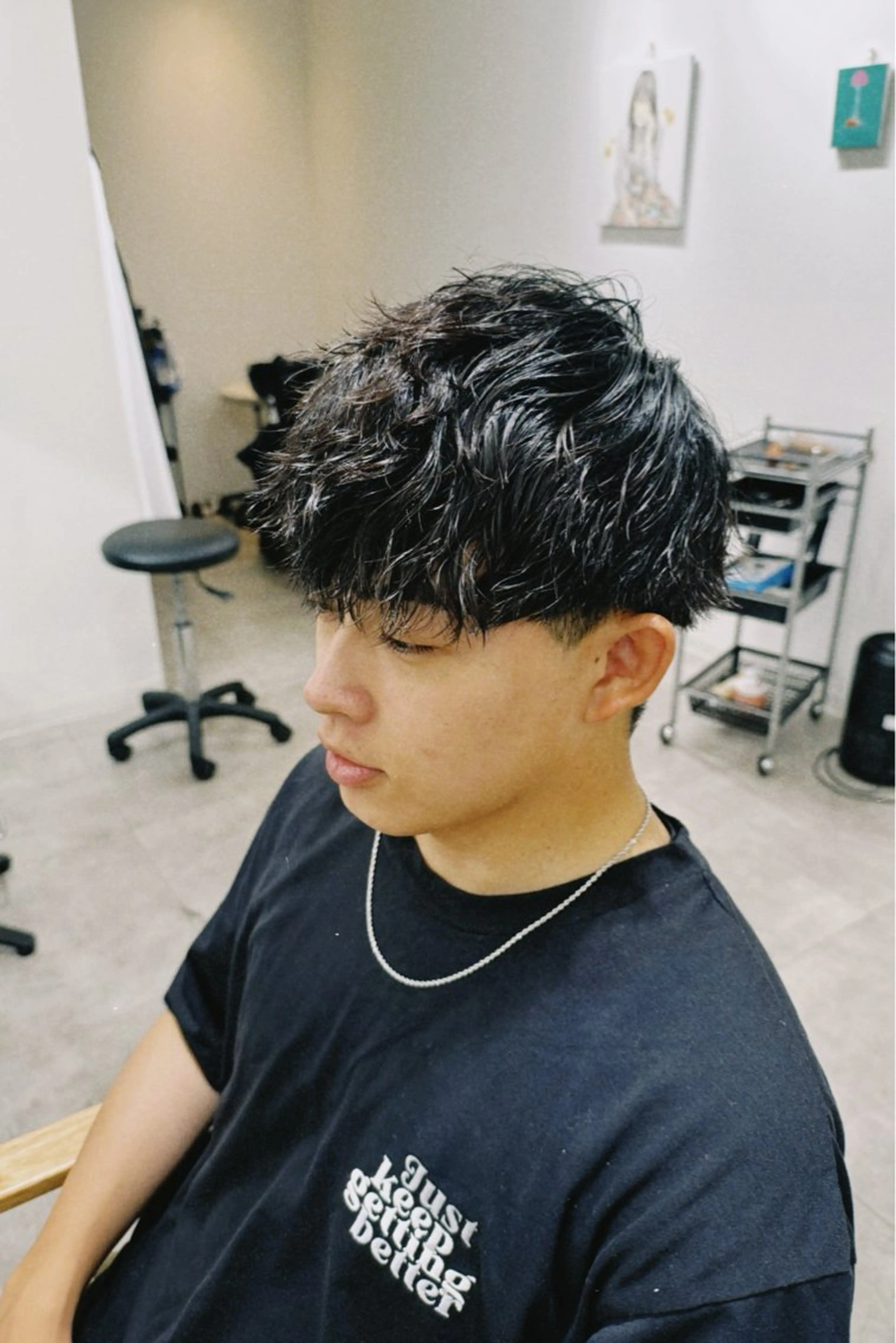 パーマ メンズ 新宿/パーマ🦋 メンズボブ/めいのヘアスタイル