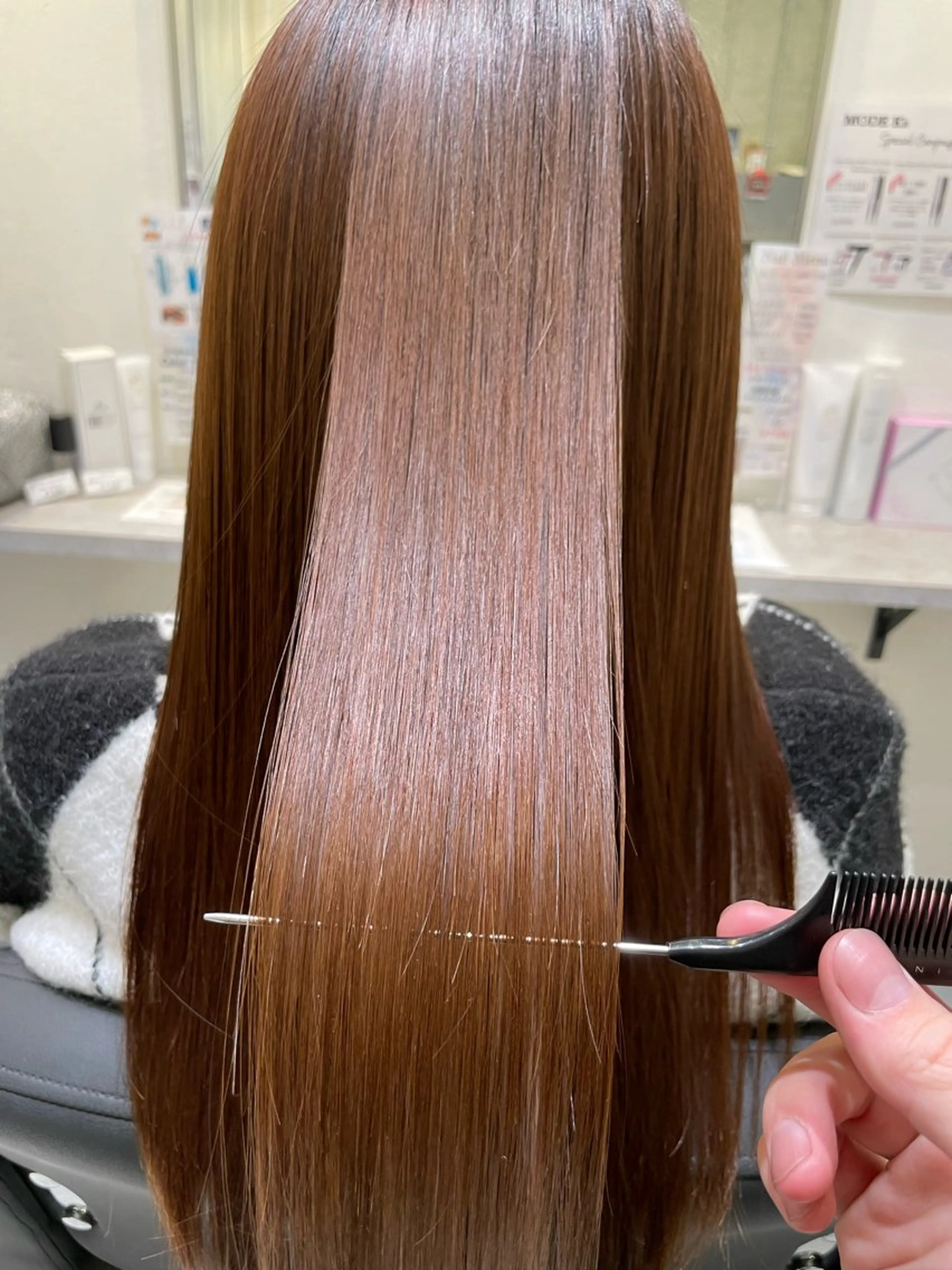 ロング 縮毛矯正 トリートメント ioe竹原 祐樹のヘアスタイル