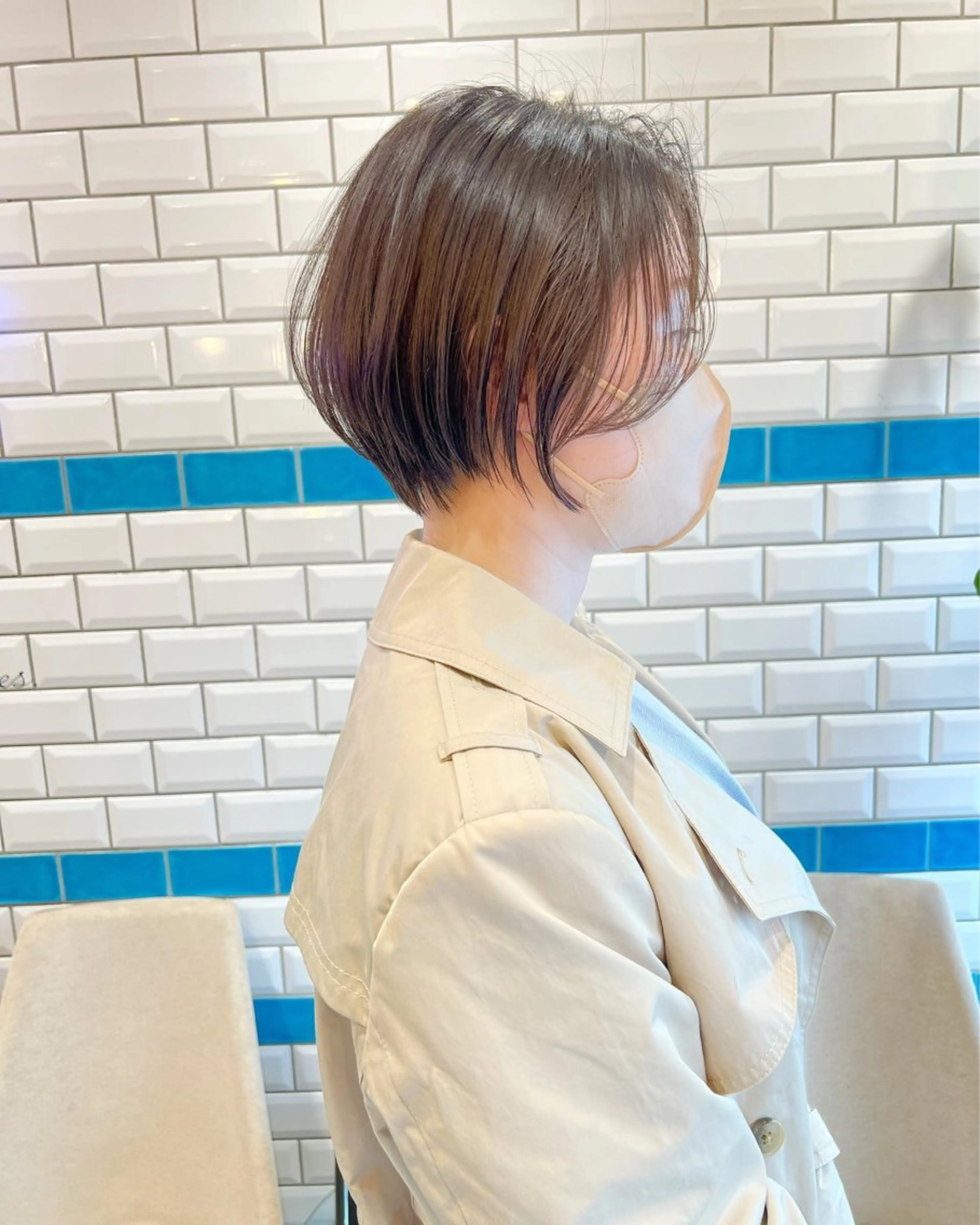 ショート カラー パーマ ショートヘア 絶対垢抜けレイヤー/ 透明感カラーリョウヤのヘアスタイル