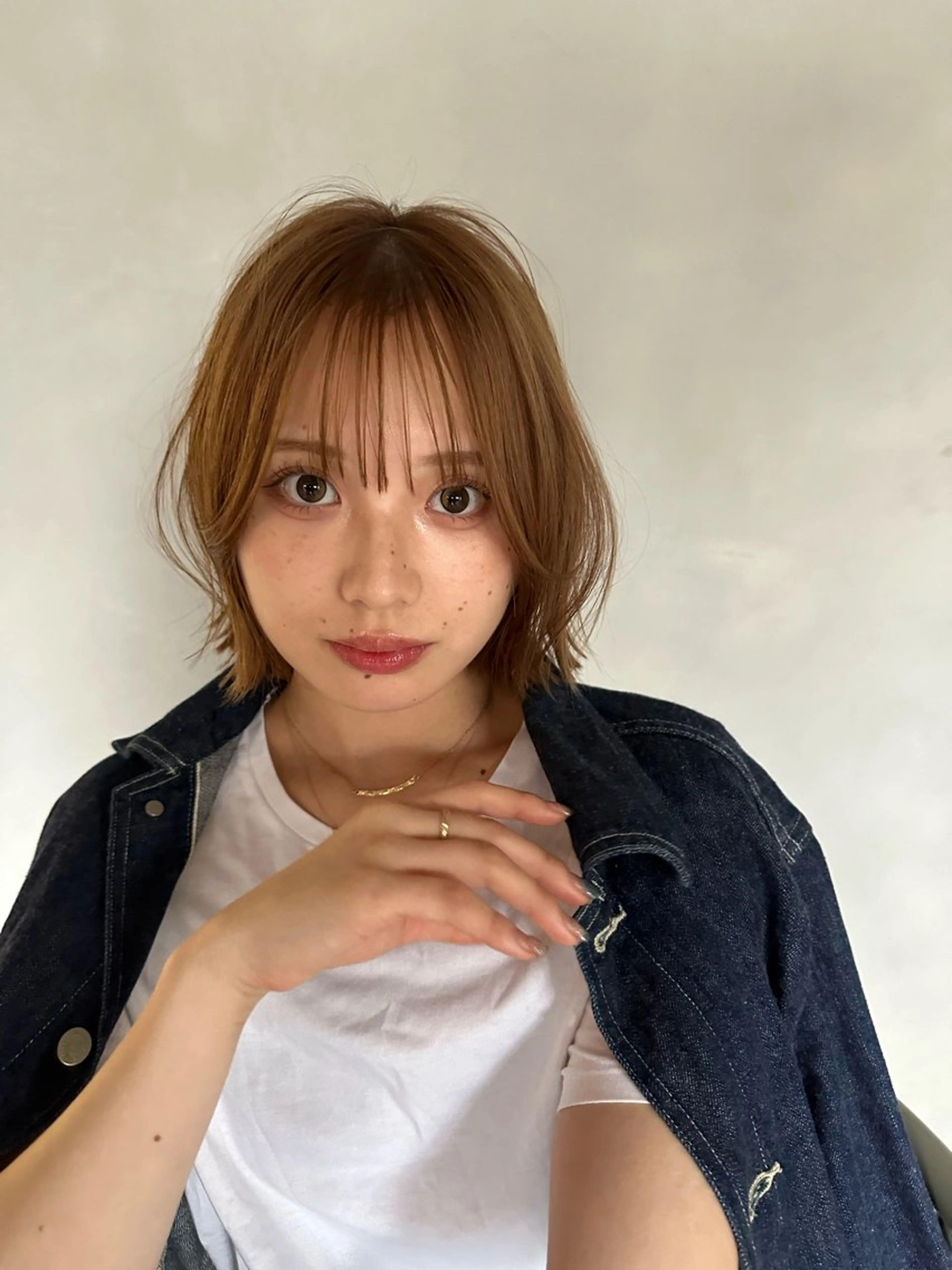 ミディアム 🔥コテ巻き風 ボブパーマ🔥のヘアスタイル