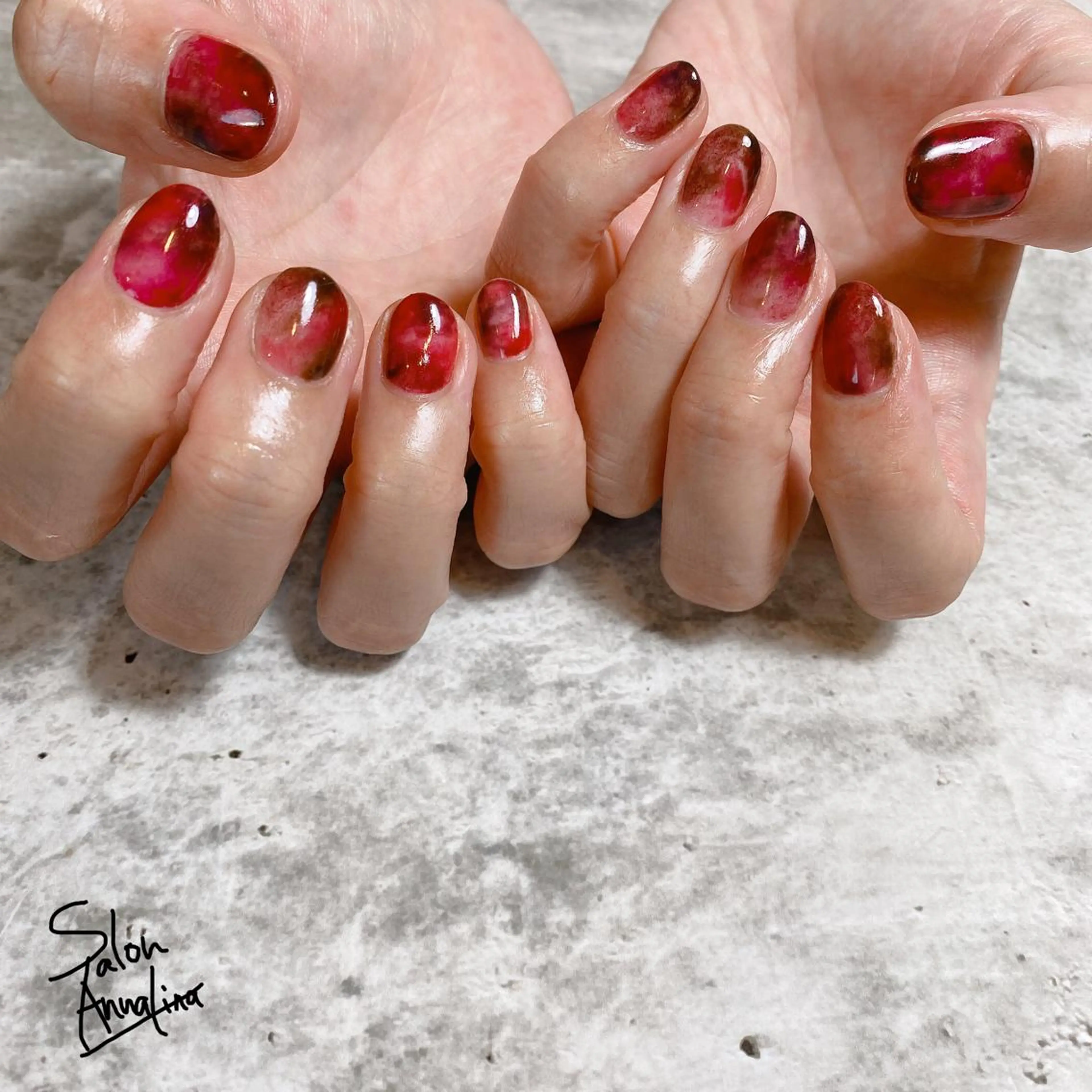 ネイル 大理石ネイル(マーブル) ハンドネイル アトリエ UNICOのネイルデザイン