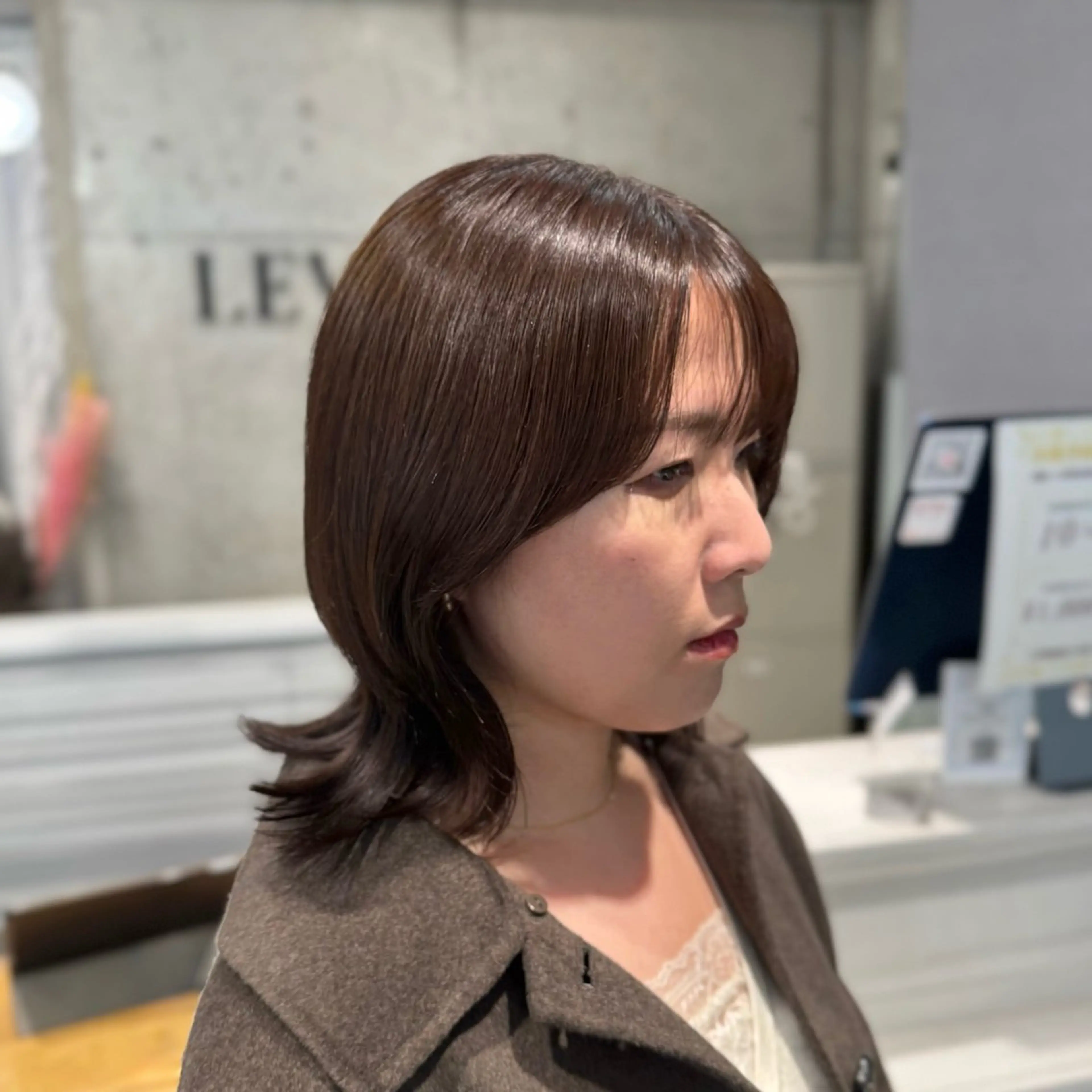 ミディアム カラー カット ヘアカラー トリートメント 田島拓海 ボブカットのヘアスタイル