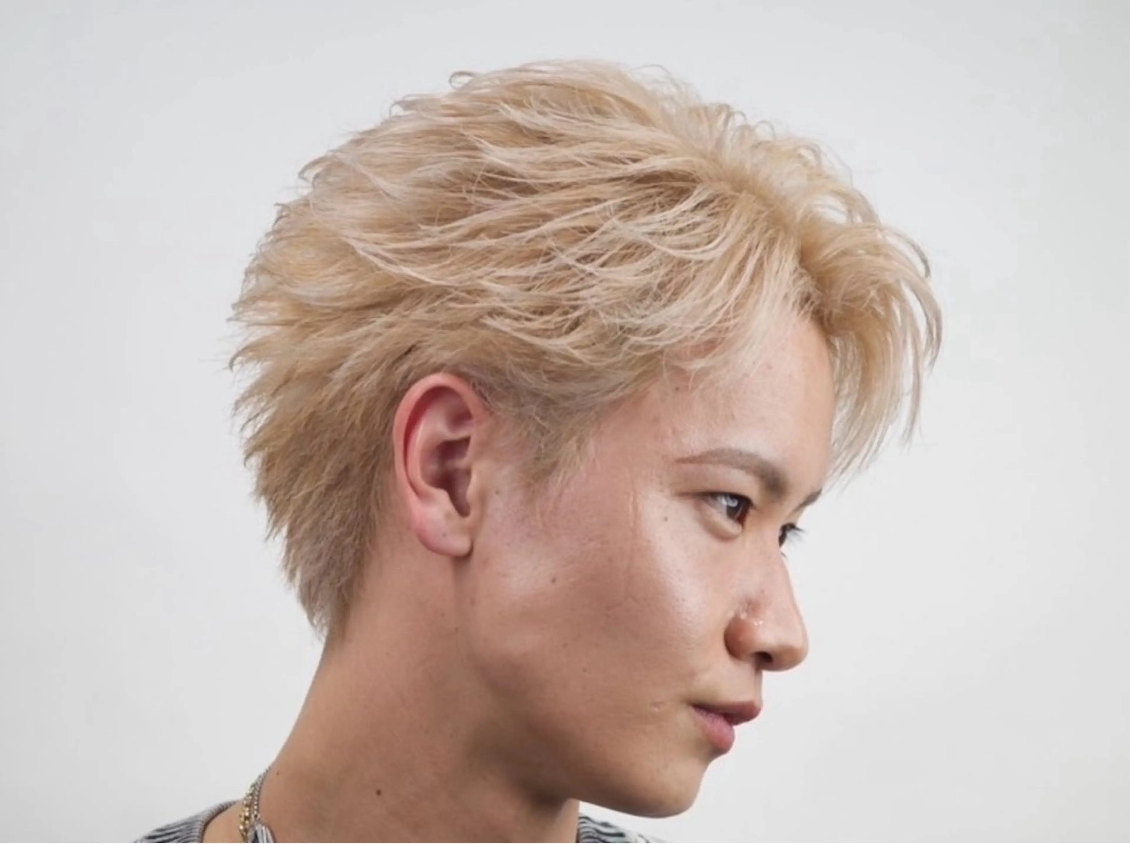 ショート カラー メンズ メンズハイトーン ハイトーンカラー ショートヘア カット ヘアカラー KAMINAO HIRYUのヘアスタイル