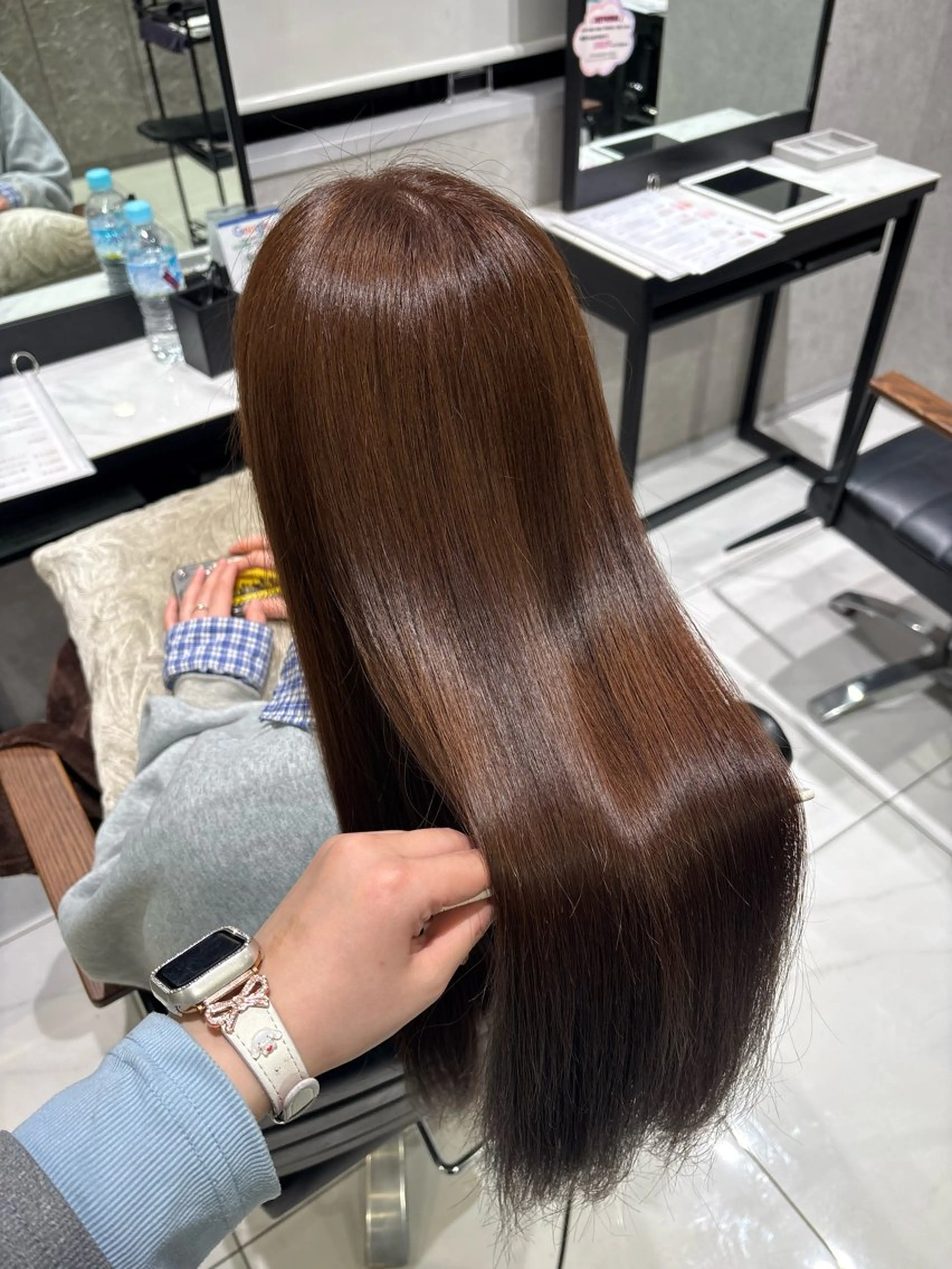 ロング ヘアカラー ﾊﾙｶ🌷ﾅﾁｭﾗﾙ 盛れ/ﾚｲﾔｰｶｯﾄのヘアスタイル