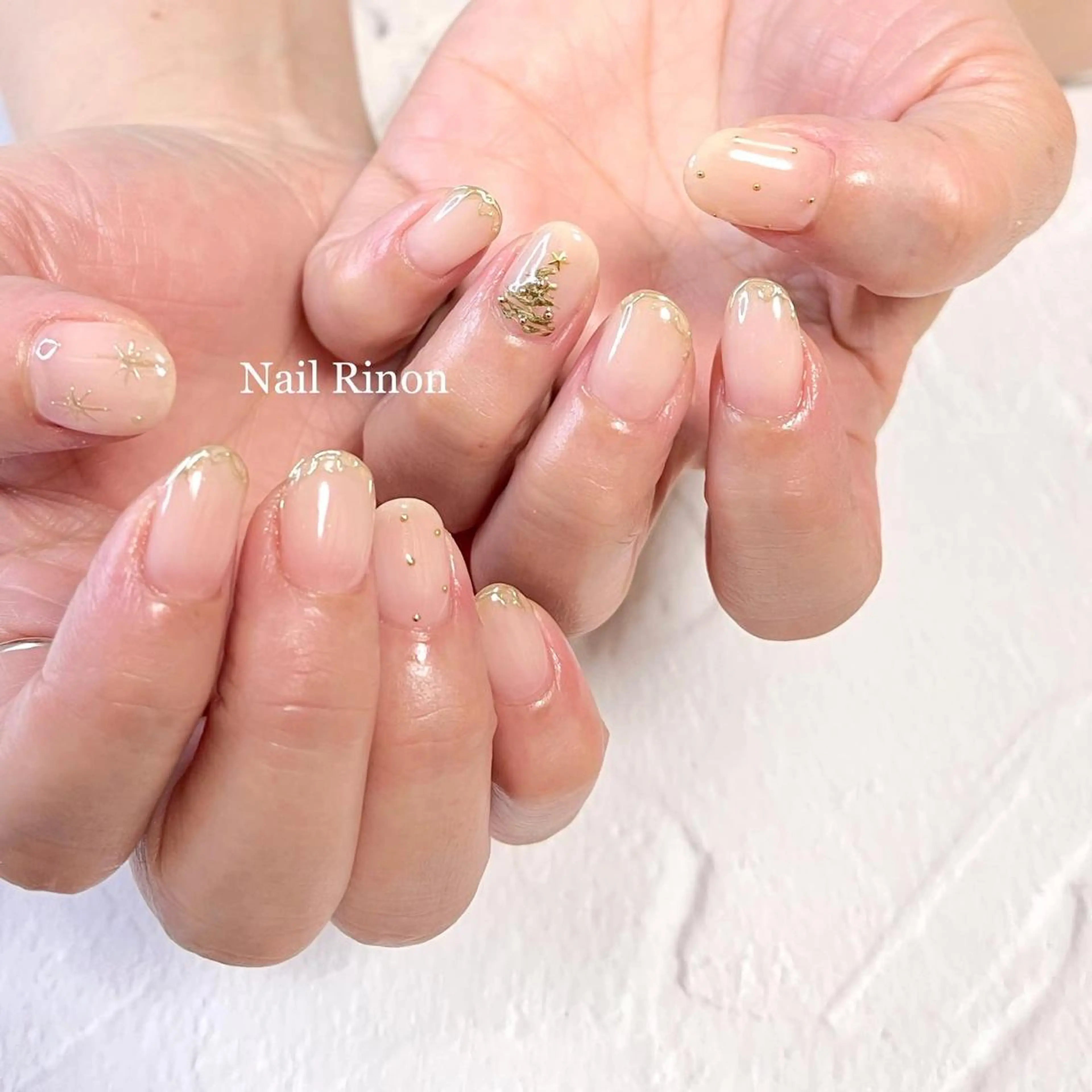 ネイル 冬ネイル クリスマス ハンドネイル Nail Rinonのネイルデザイン