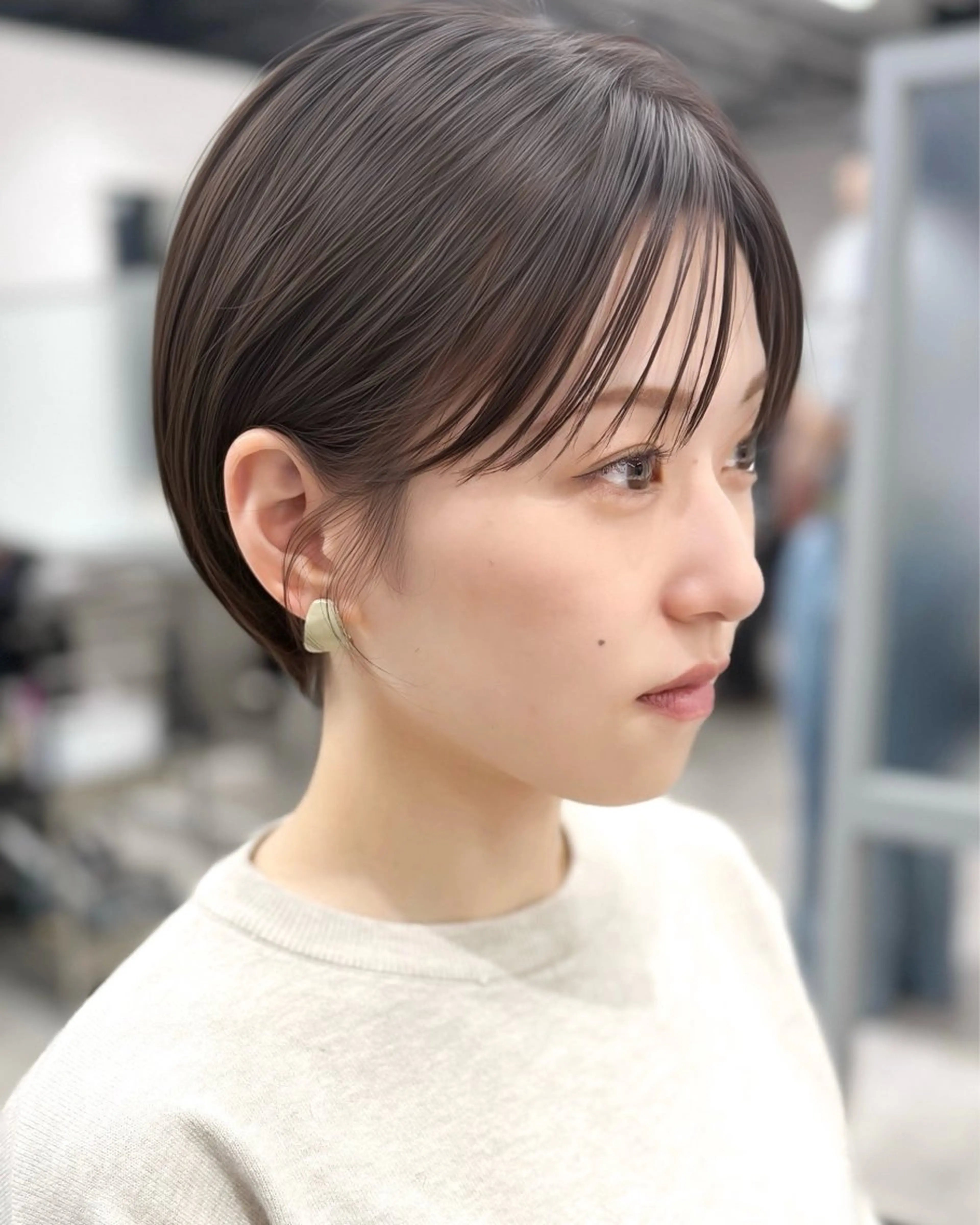 ショート パツボブ/レイヤー 西梅田/かえで🎀のヘアスタイル