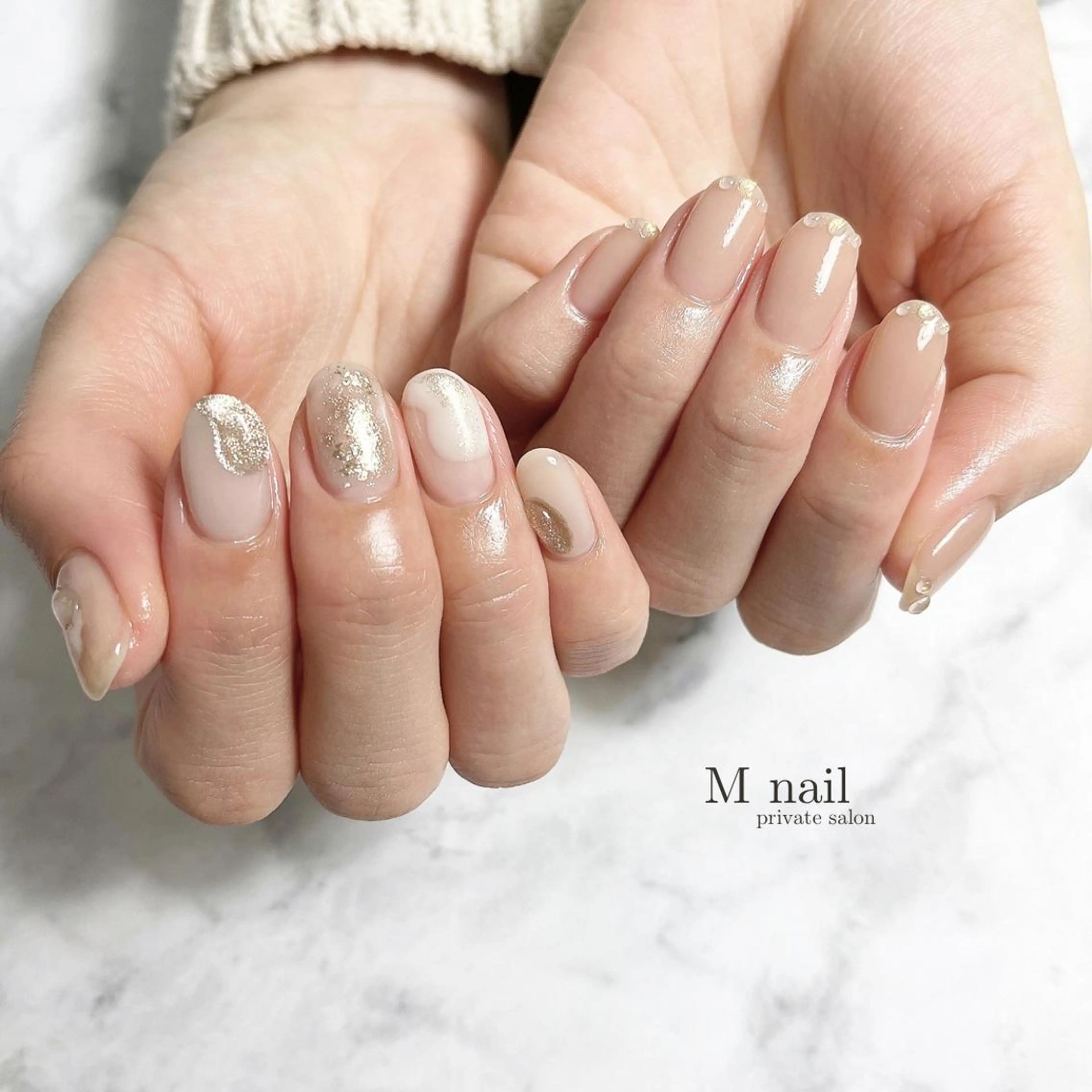 ネイル アートネイル 持ち込み ハンドネイル M　nail所属・M nailのネイルデザイン