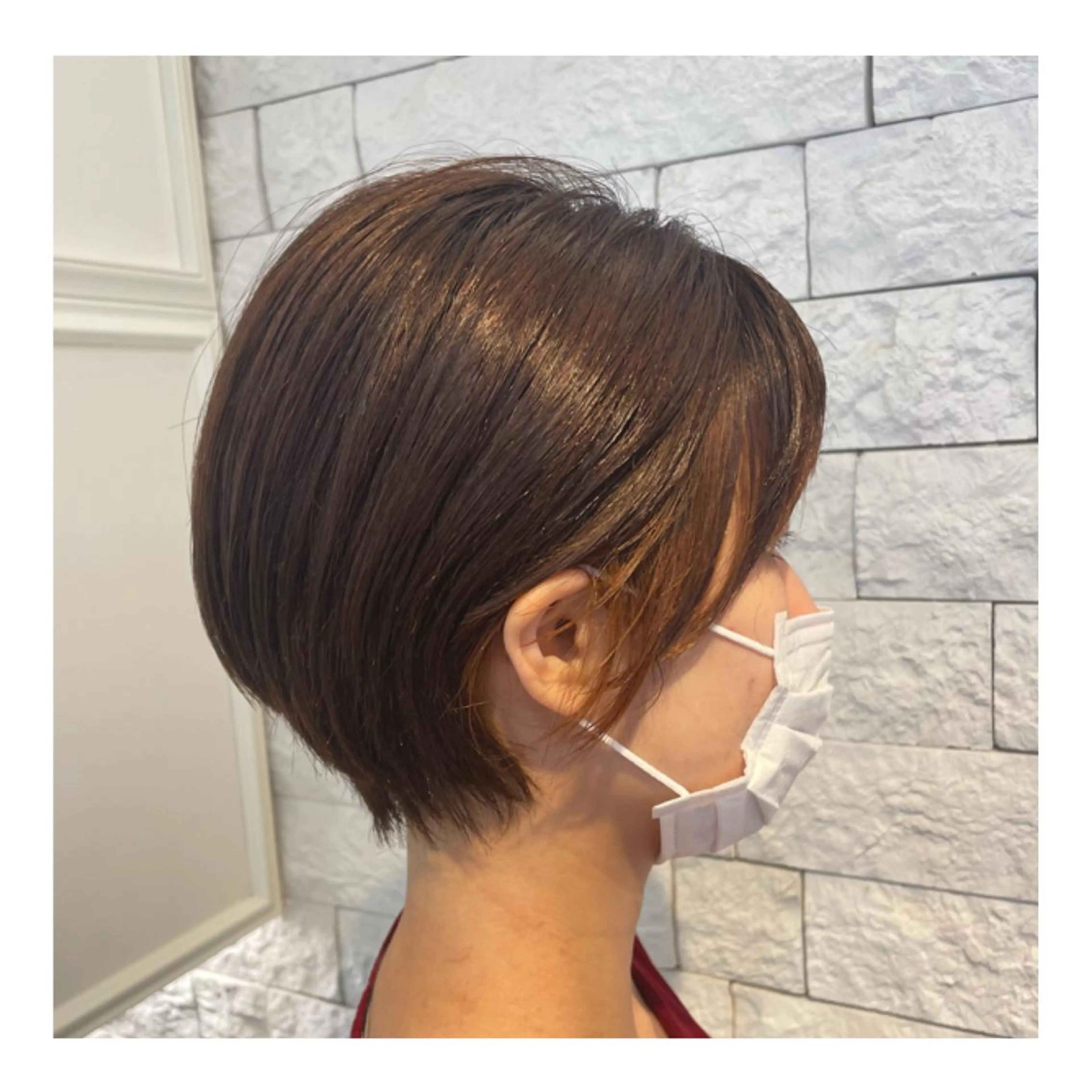 ショート カラー ミストバング  フェイスフレーミング BiBi  藪 菜月のヘアスタイル