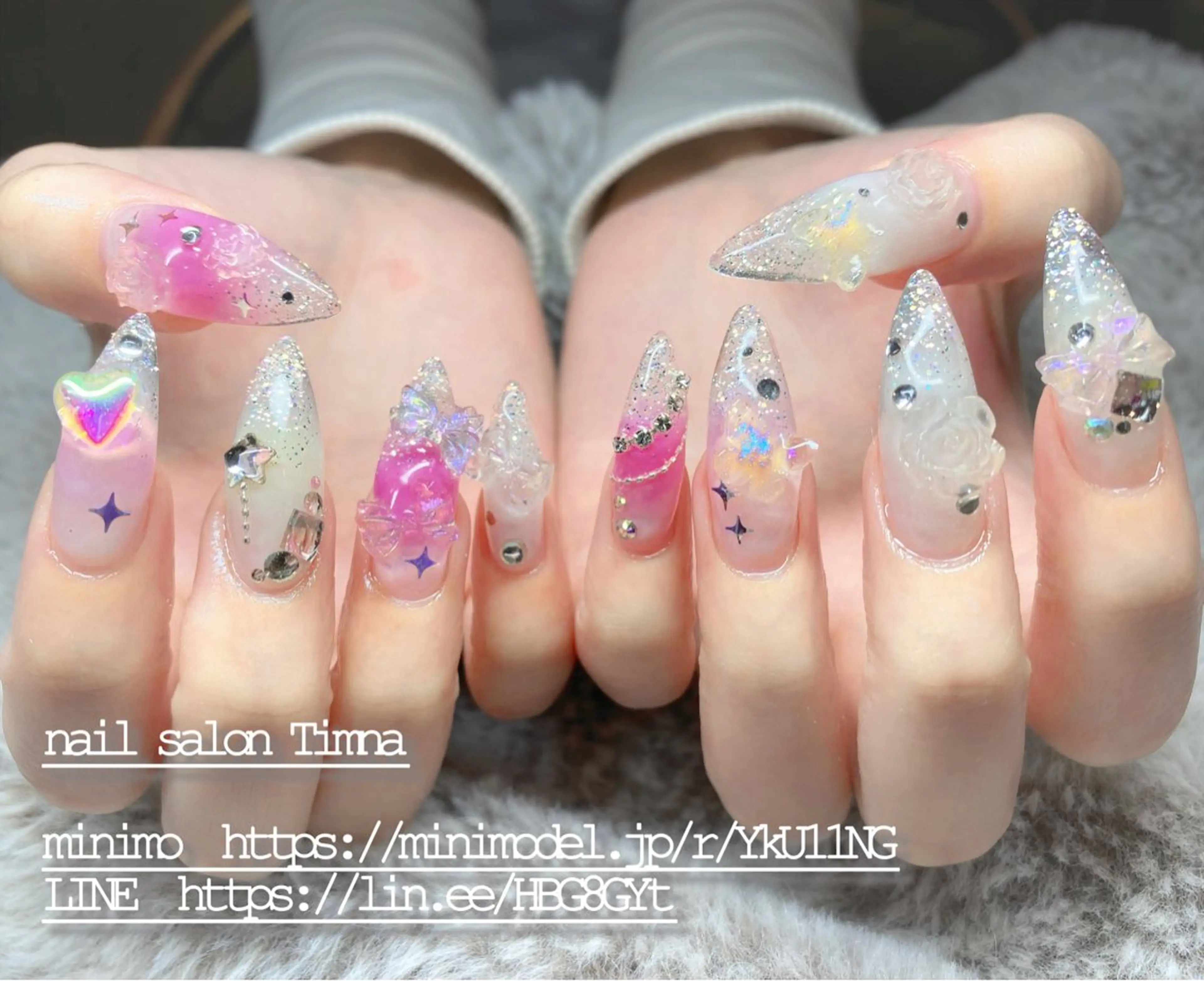 ロング ハンドネイル NAILSALON 🍔Timna🍟のネイルデザイン