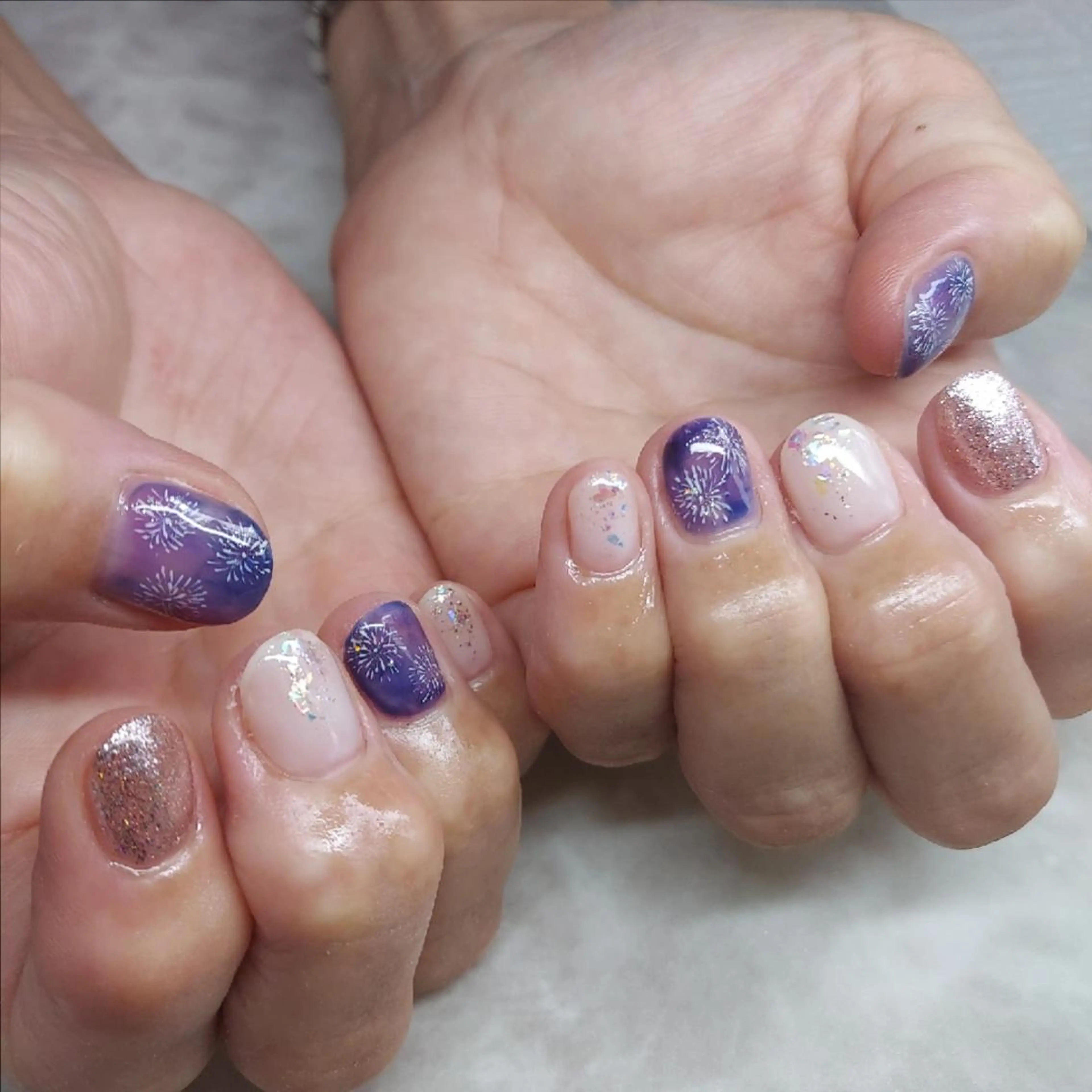 ネイル フラワーネイル マグネットネイル ミラーネイル ニュアンスネイル ハンドネイル 栗東駅 徒歩10分 ネイルサロン ディアのネイルデザイン