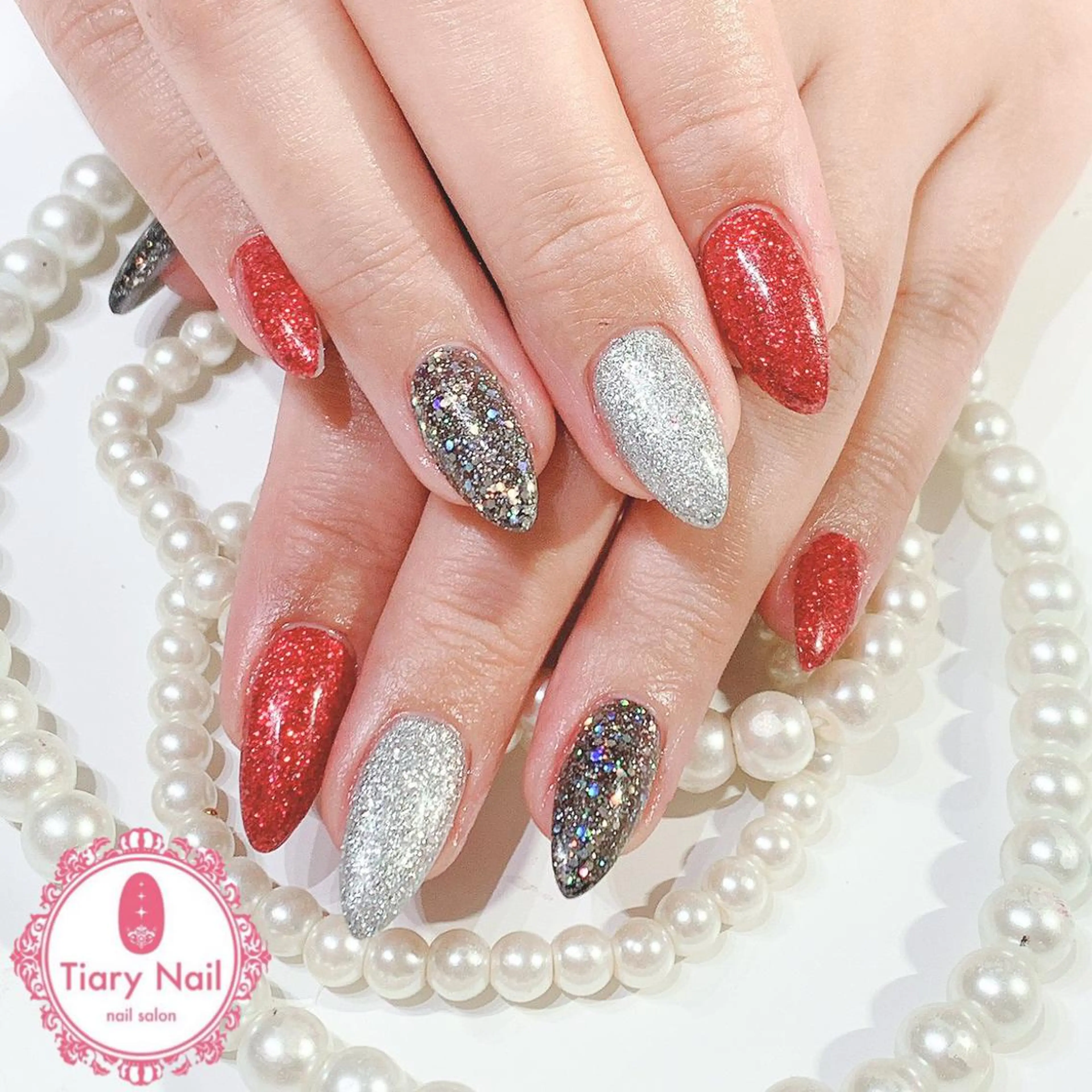 ネイル 桜ネイル クリアネイル フットネイル ジェルネイル キラキラネイル 💗🪽Tiary Nail🪽💗のネイルデザイン