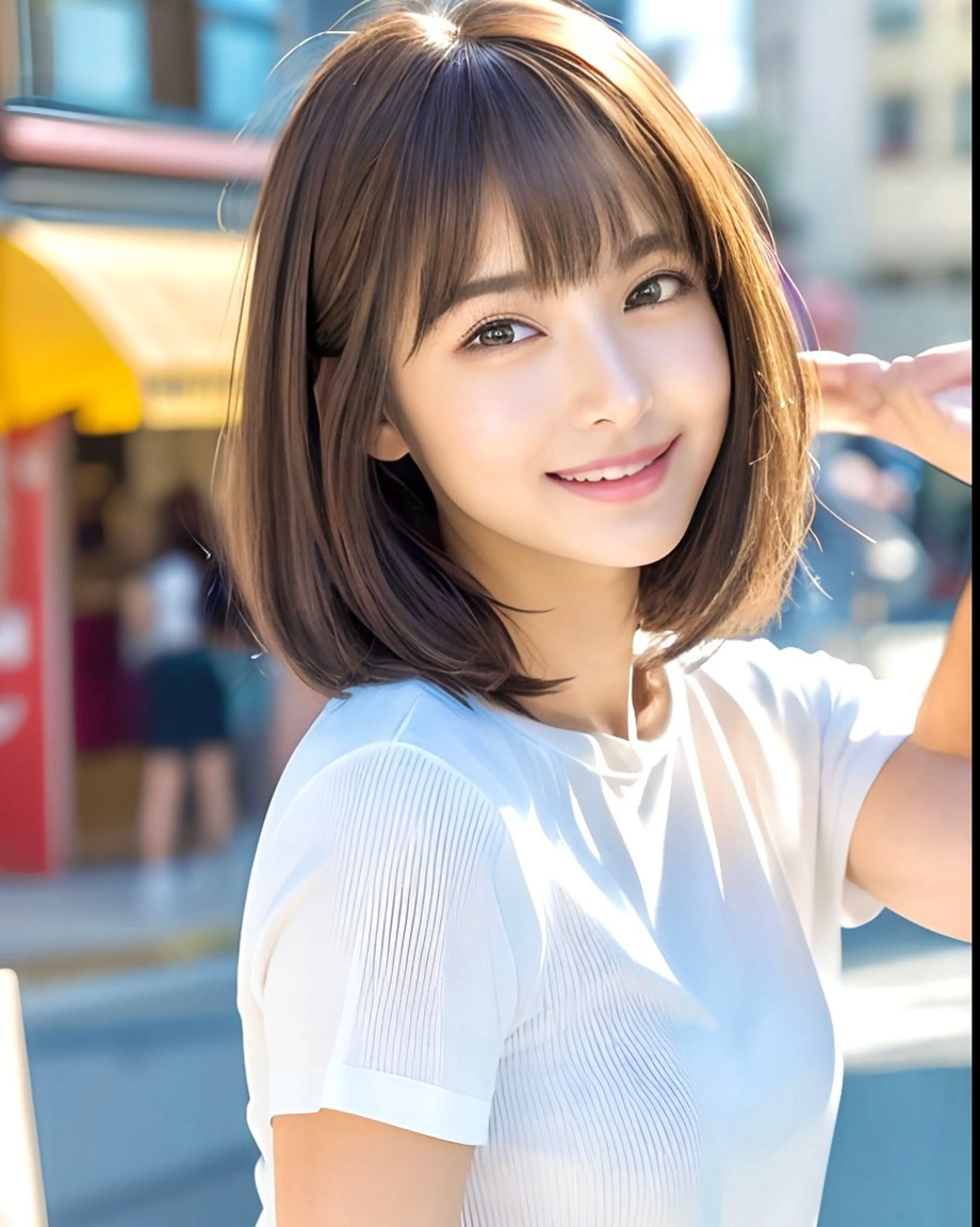 ミディアム カット ヘアカラー トリートメント 市原 大翼のヘアスタイル