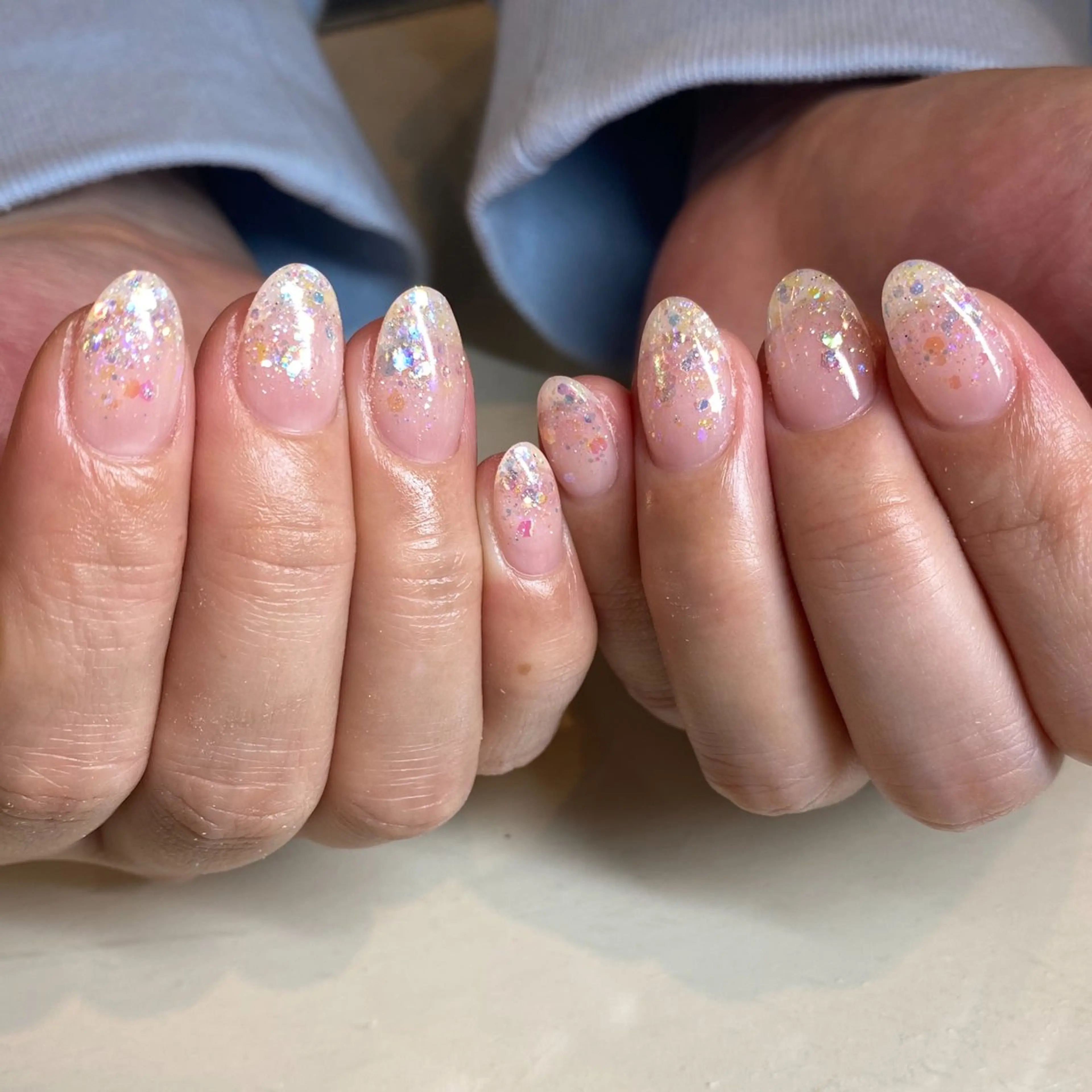ネイル グラデーション ラメ(グリッター) ラメグラデーション _amica nail_のネイルデザイン