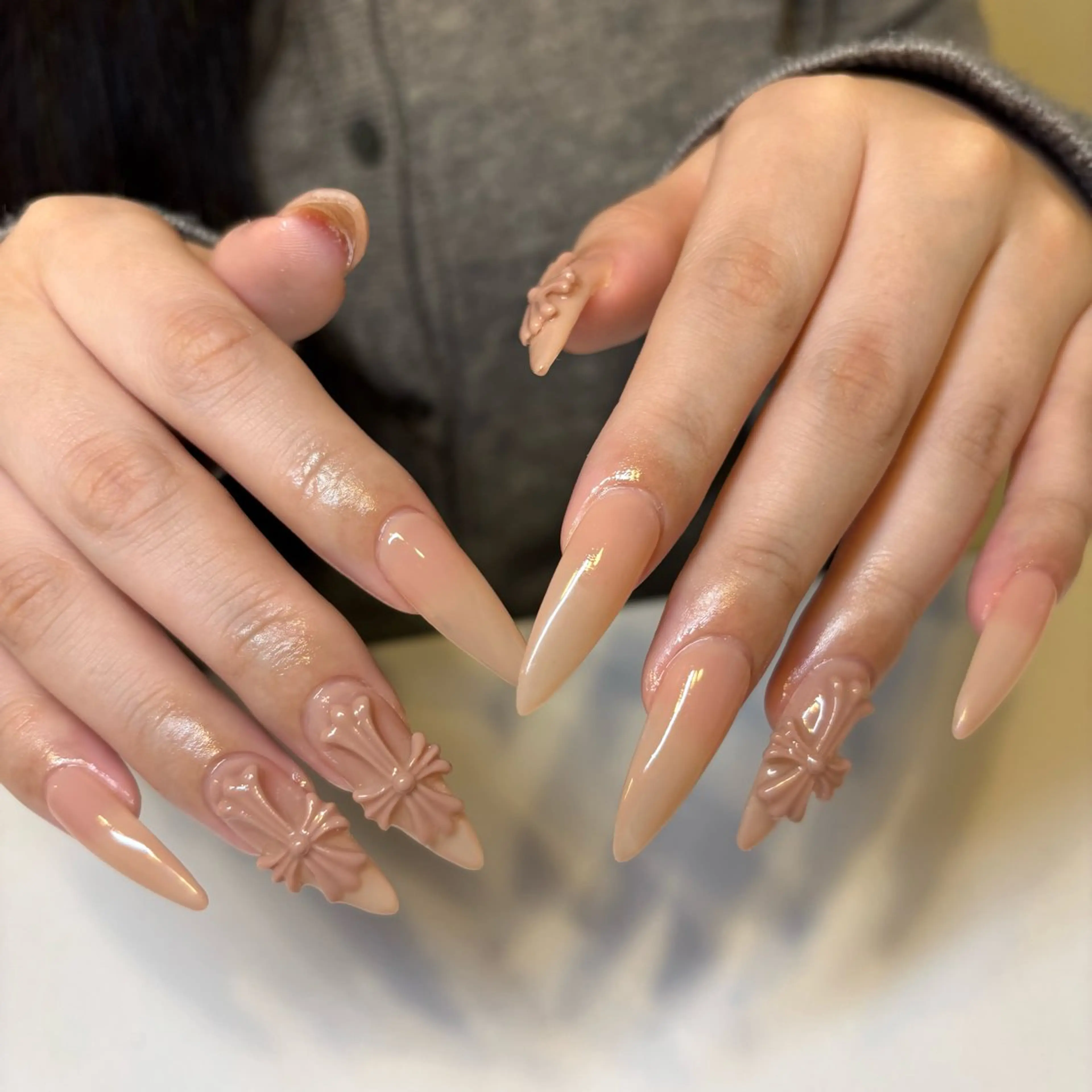 ネイル ハンドネイル ️🩵Merci Miyu 南堀江️のネイルデザイン