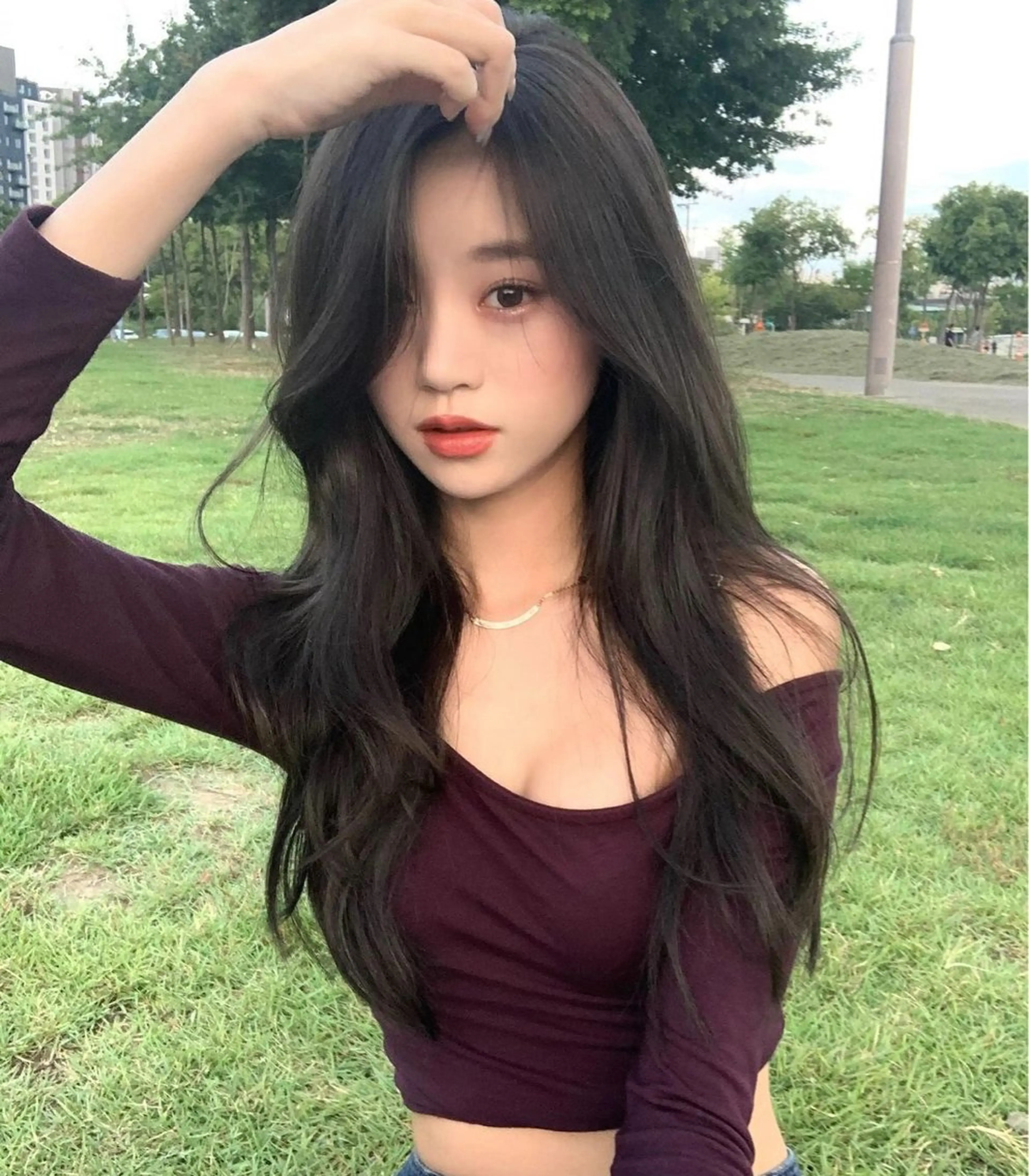 セミロング カラー 山崎/ボブ縮毛矯正 レイヤー髪質改善のヘアスタイル