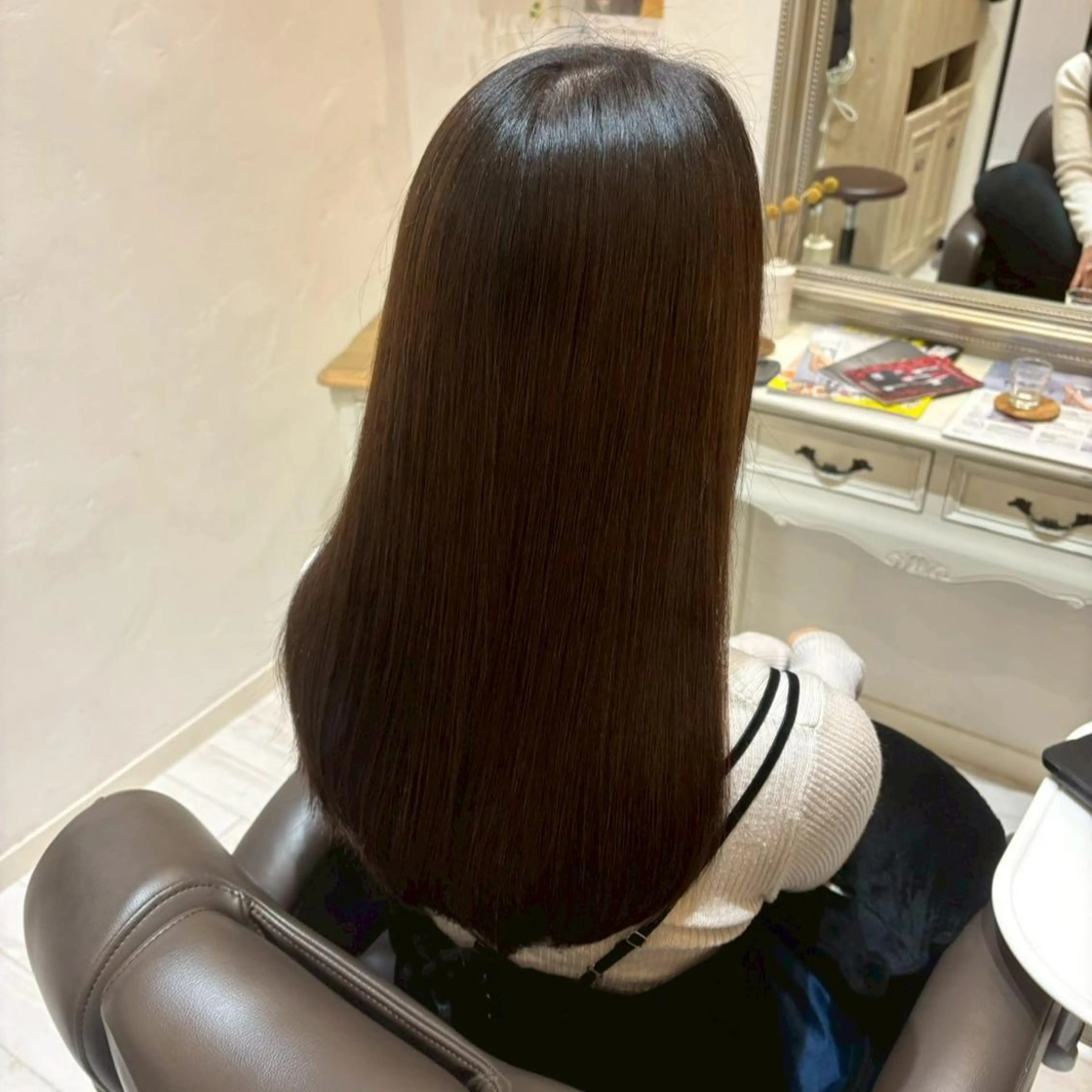 ロング 髪質改善 縮毛矯正 トリートメント カット トリートメント ヘッドスパ 艶髪/髪質改善‎🤍 原田真心🫧のヘアスタイル