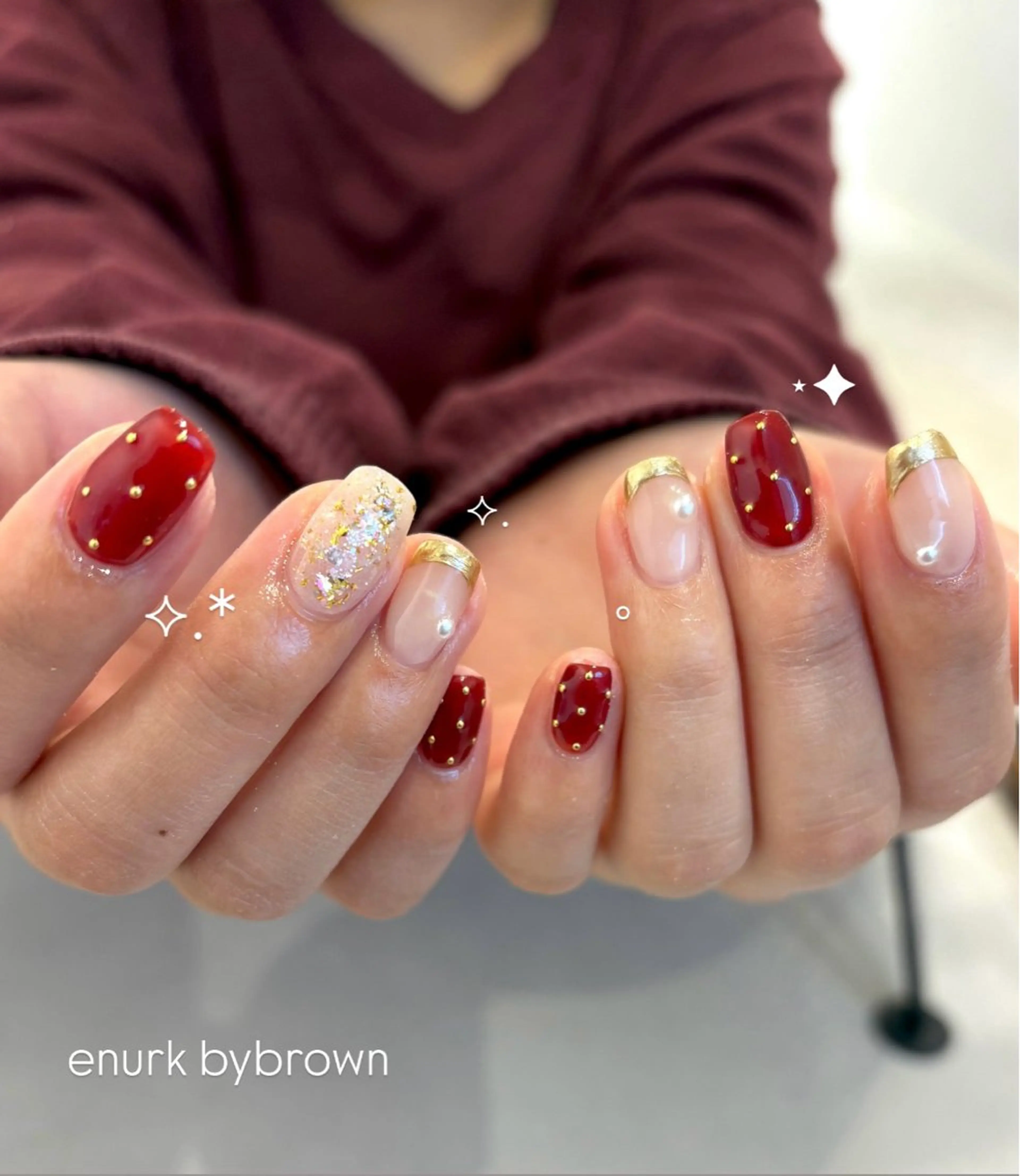 ネイル 成人式 フレンチネイル キラキラネイル ミラーネイル ハンドネイル ハンドケア enurk店 🍋 M I K U  *のその他イメージ