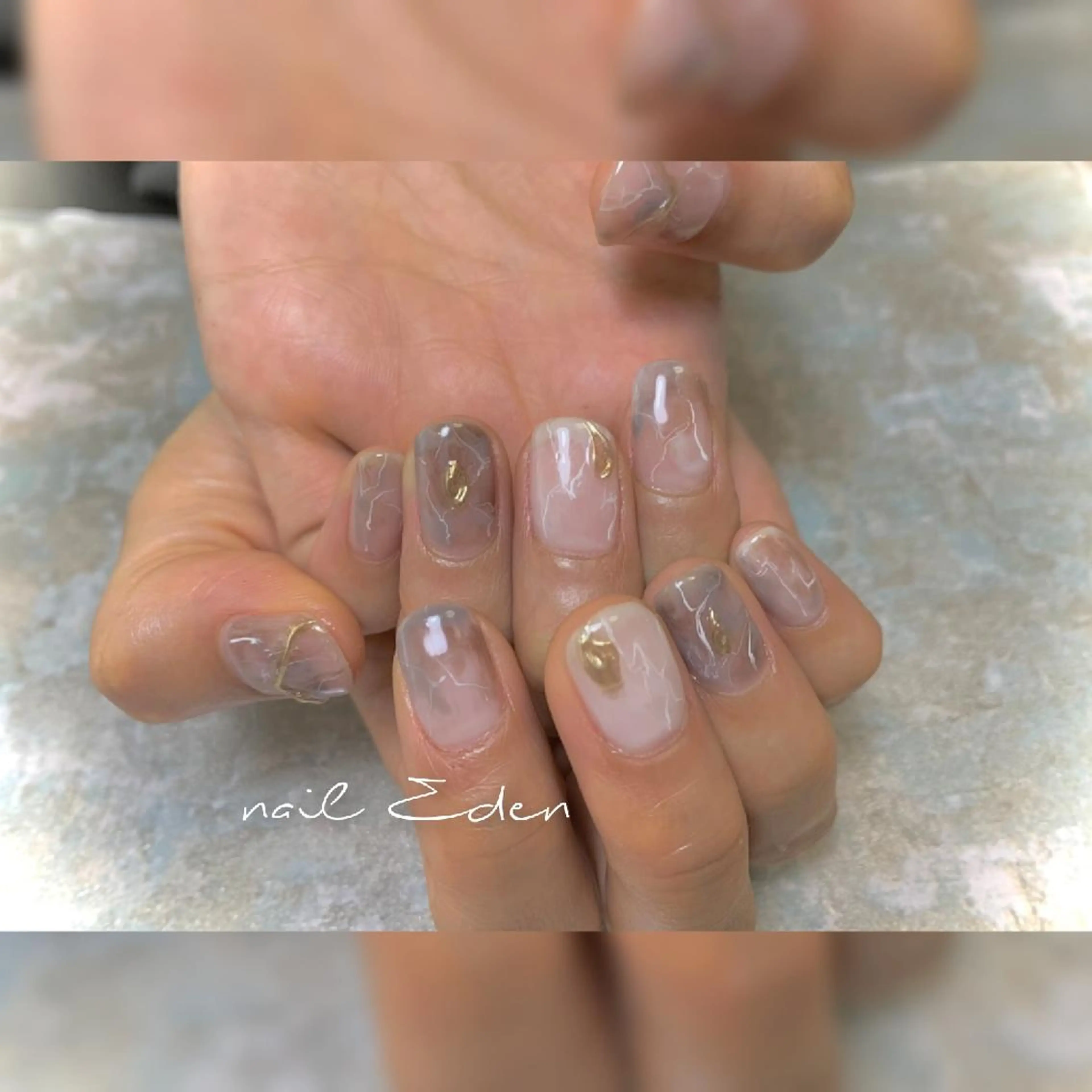 ネイル 大理石ネイル(マーブル) Eden ♾️のネイルデザイン