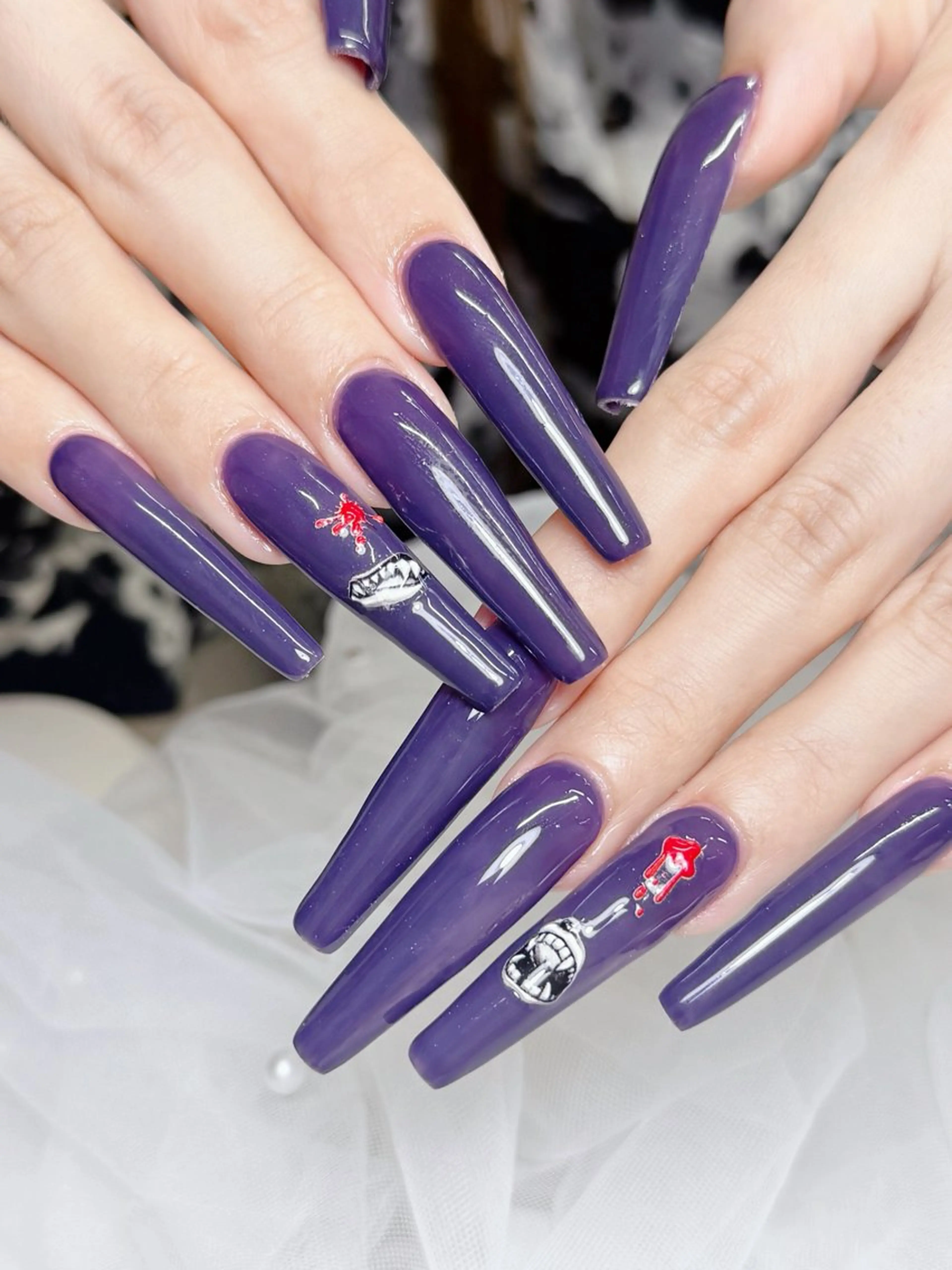 ネイル ハロウィン ロングネイル スーパーロングネイル ハンドネイル lucky nail 歌舞伎町のネイルデザイン