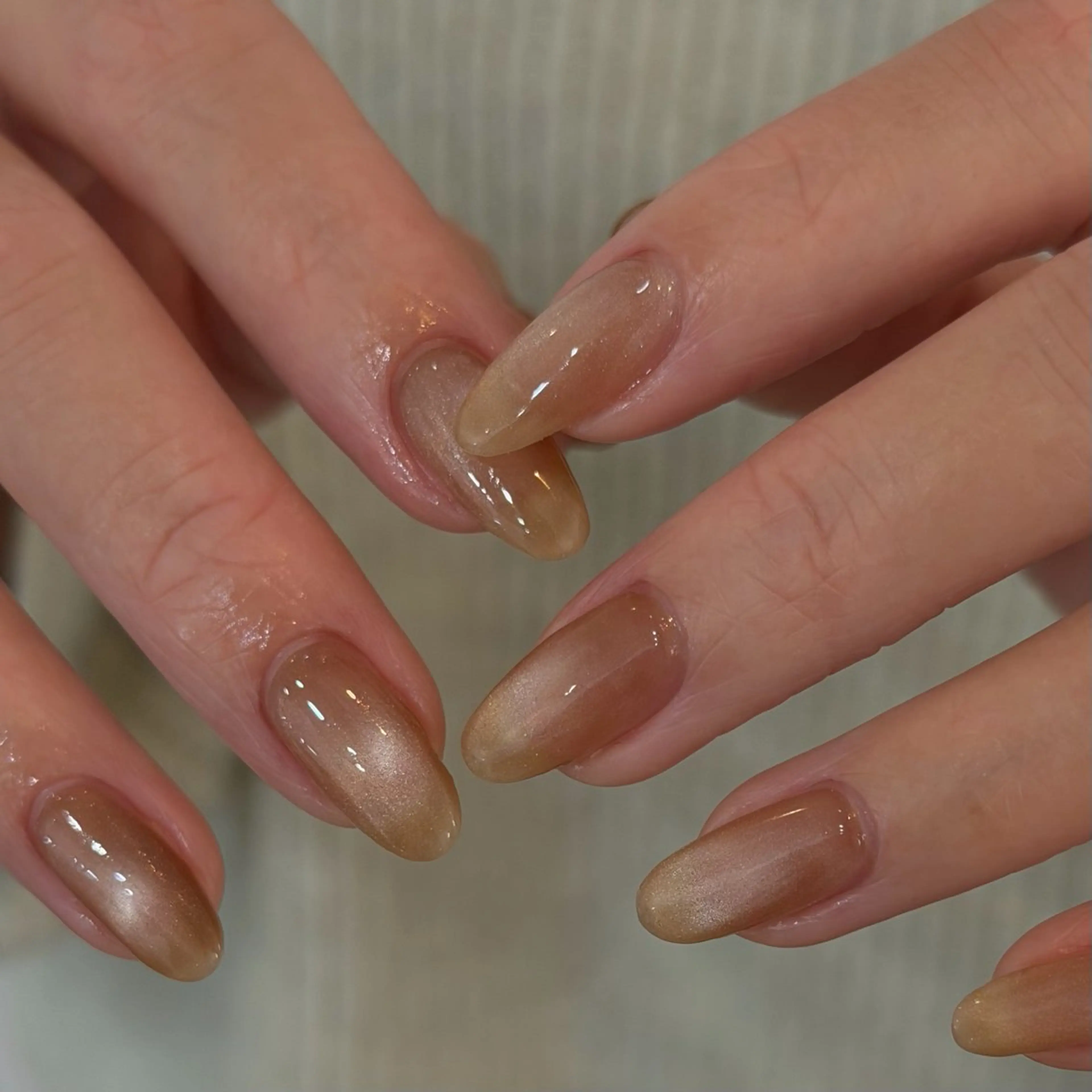 ネイル ブラウン マグネットネイル mer-fudge- shioriのネイルデザイン