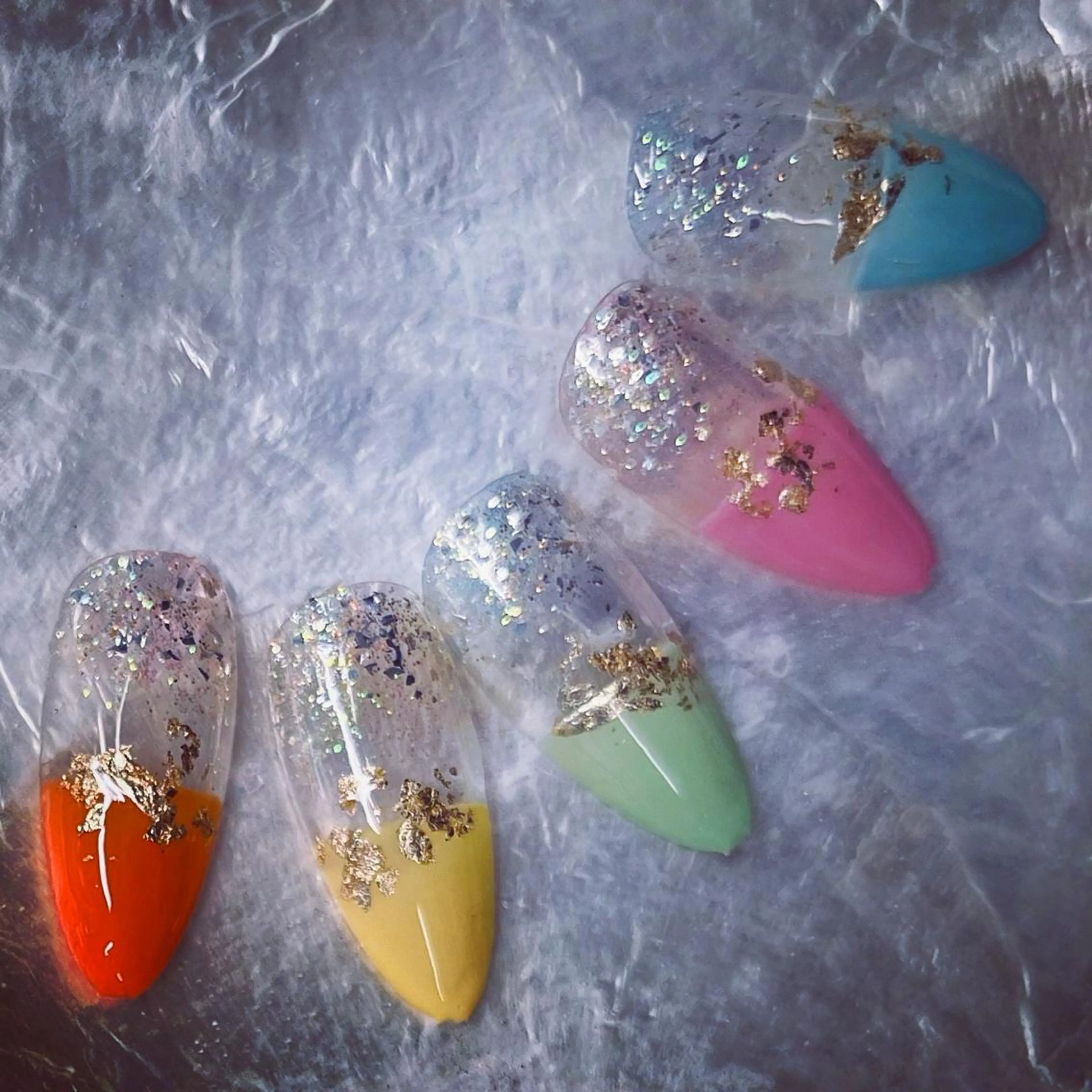 セミロング ネイル パステルネイル RIONnail Yurikaのネイルデザイン