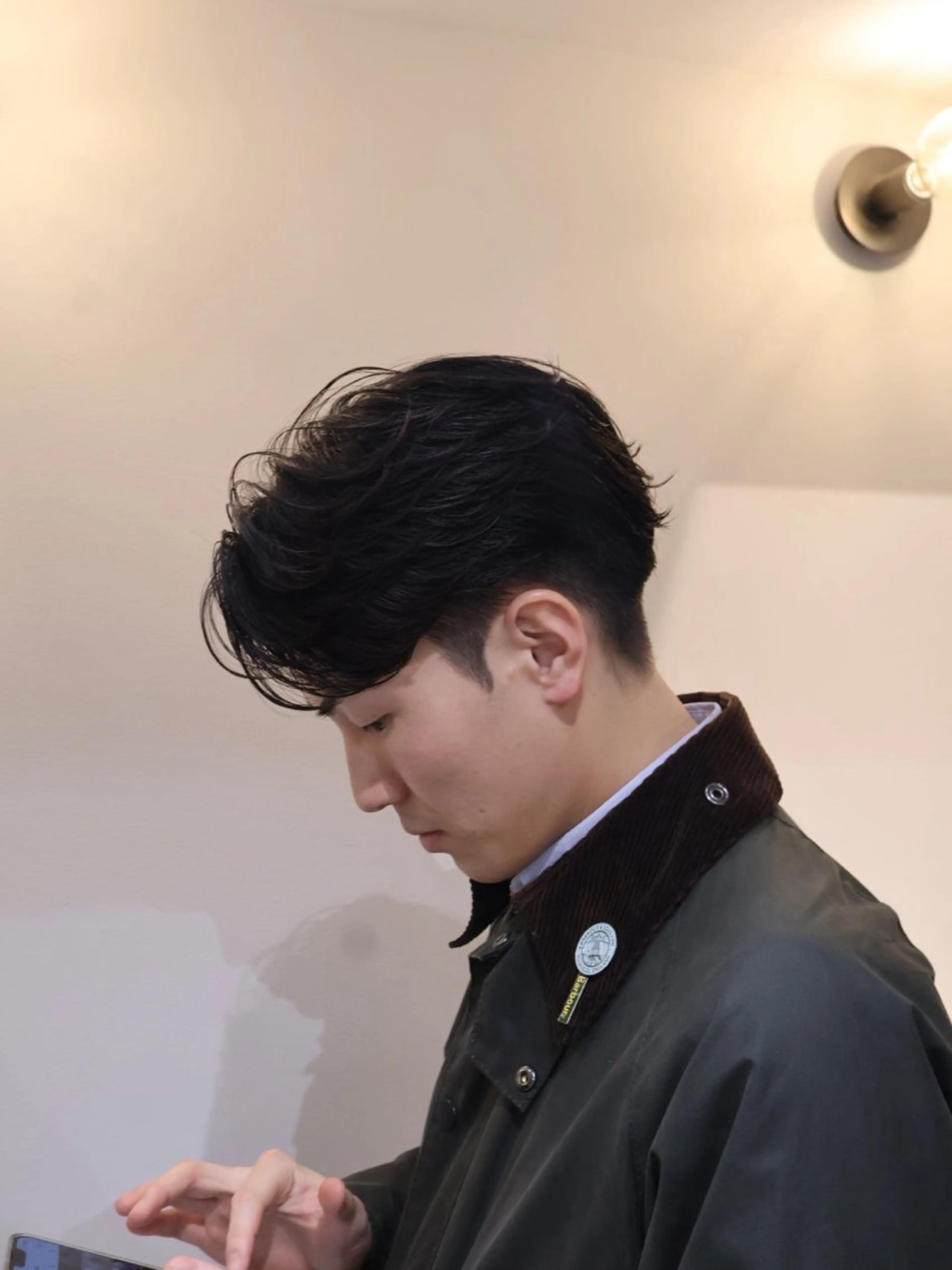 パーマ メンズ カット パーマ 心櫻/メンズパーマ/ ニュアンス/フェザーのヘアスタイル