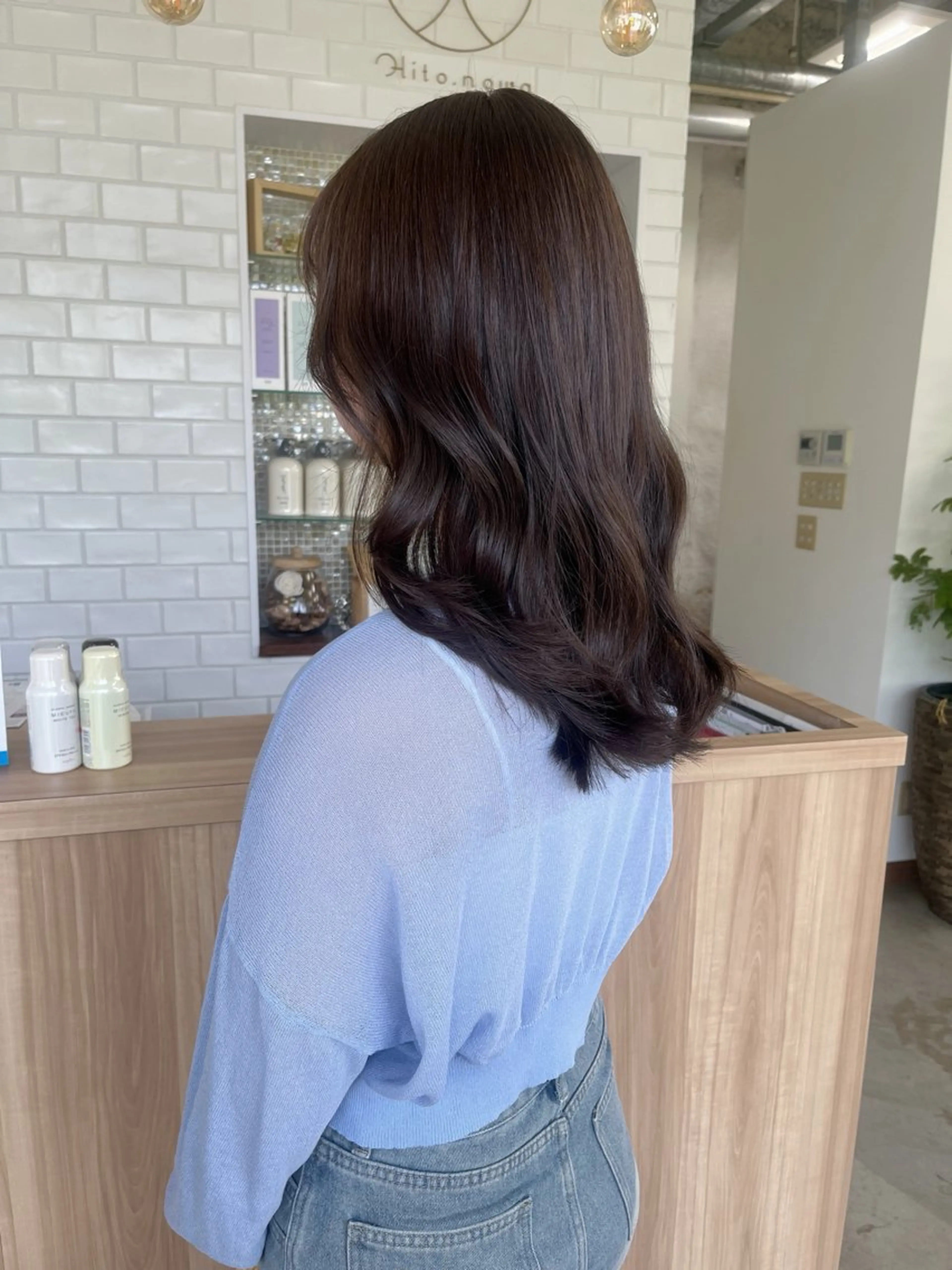 ミディアム カラー ヘアカラー 榎本 亜衣のヘアスタイル