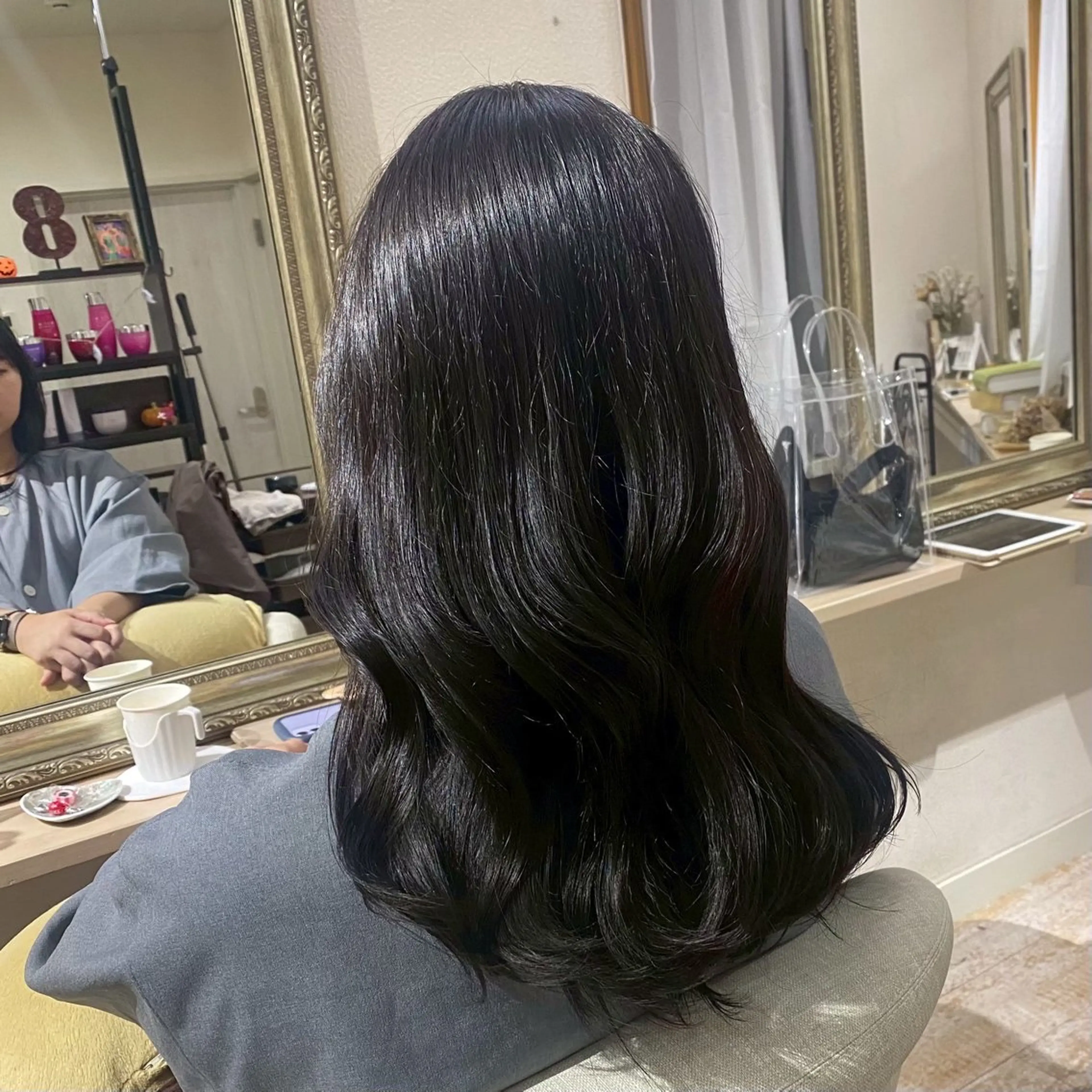 ロング カラー 縮毛矯正 トリートメント 山本 優音のヘアスタイル