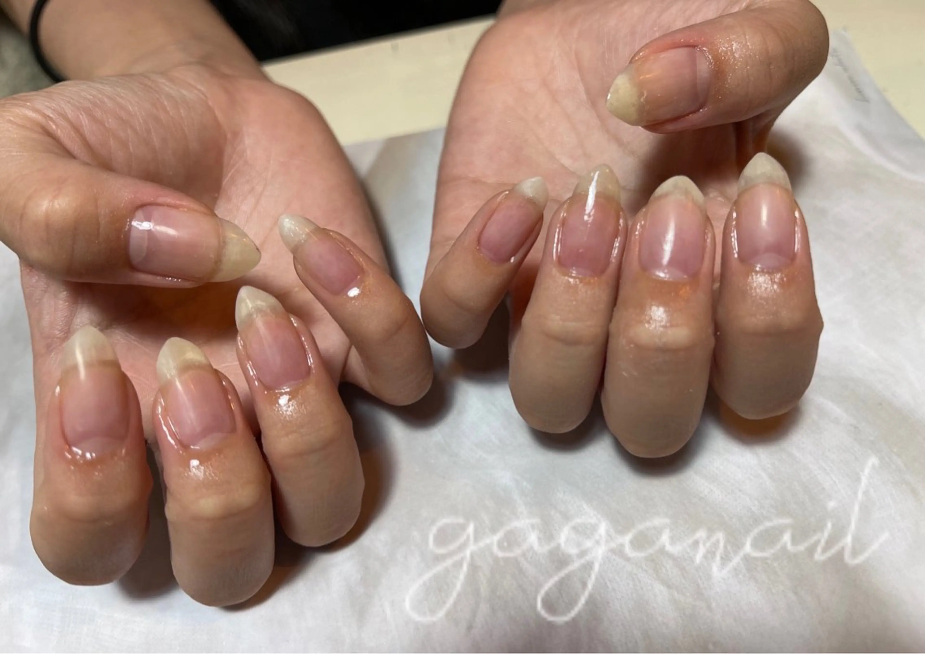ネイル 長さ出し スカルプネイル nailsalon gagaのネイルデザイン