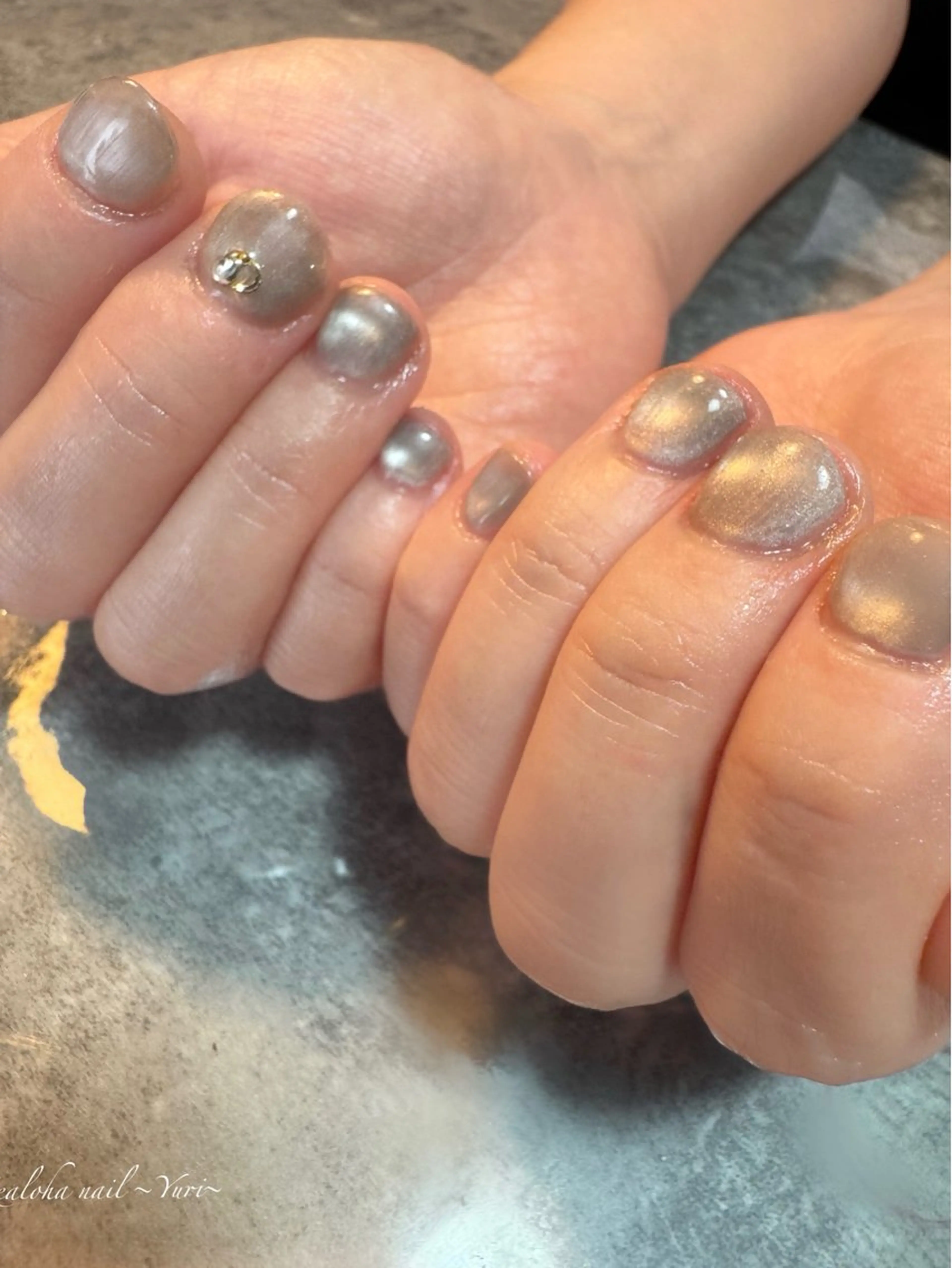 ネイル 韓国ネイル マグネットネイル Kealoha nail所属・西村 ゆりのネイルデザイン