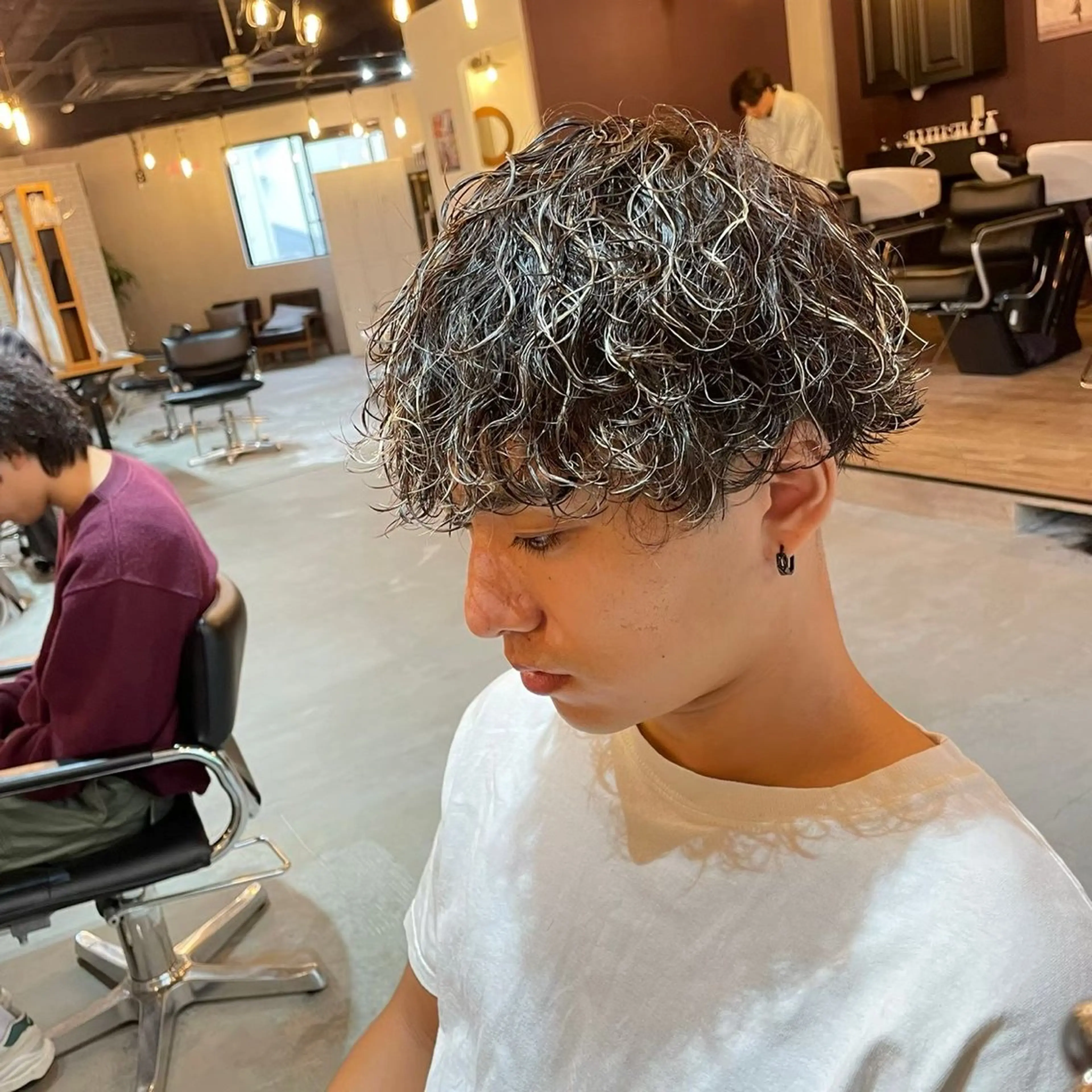 カラー パーマ メンズ 石川 歳也のヘアスタイル