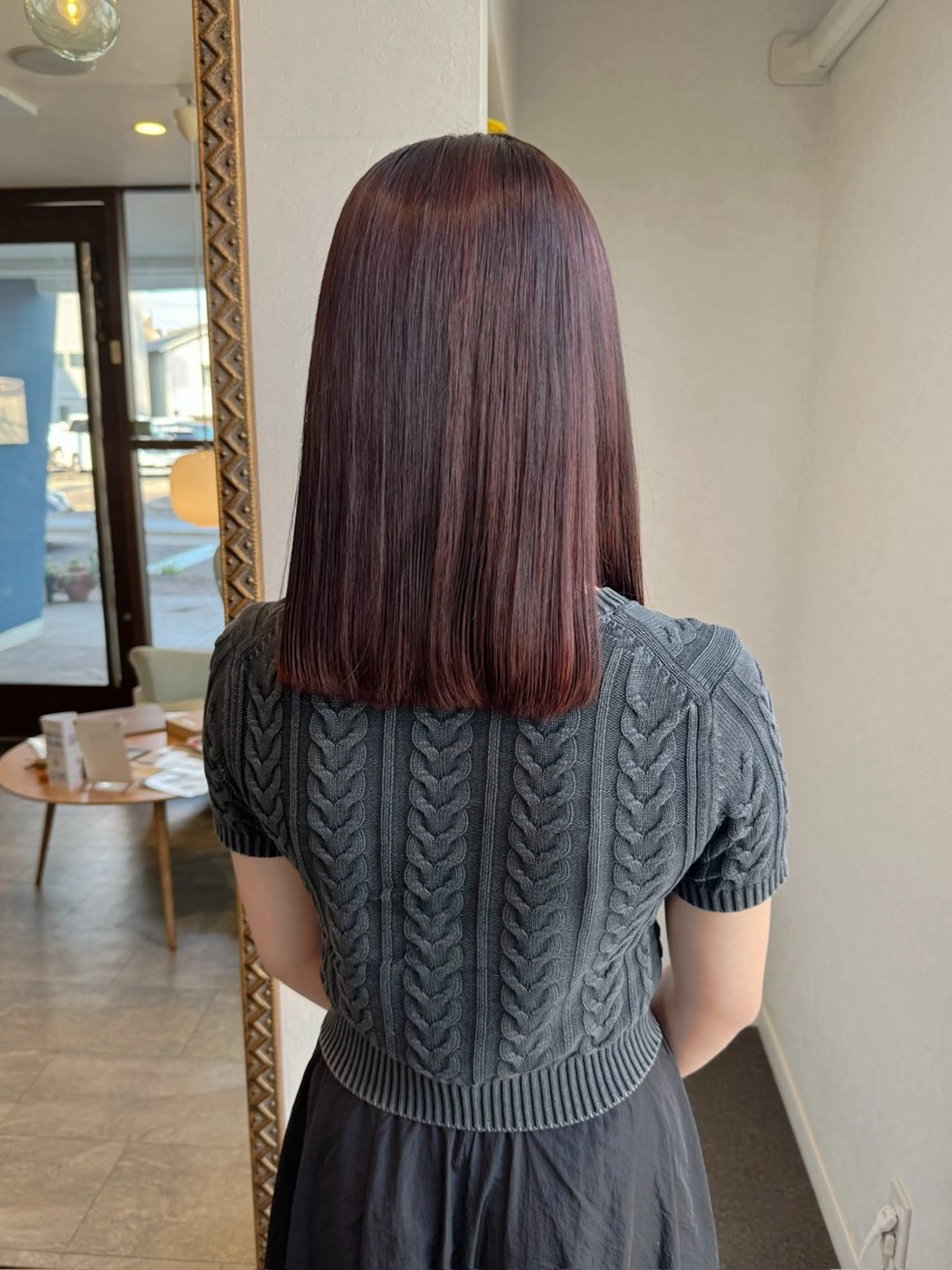 カラー ブリーチ ダブルカラー ブリーチなしカラー ヘアカラー ミツキ/ 透明感カラー/セットのヘアスタイル