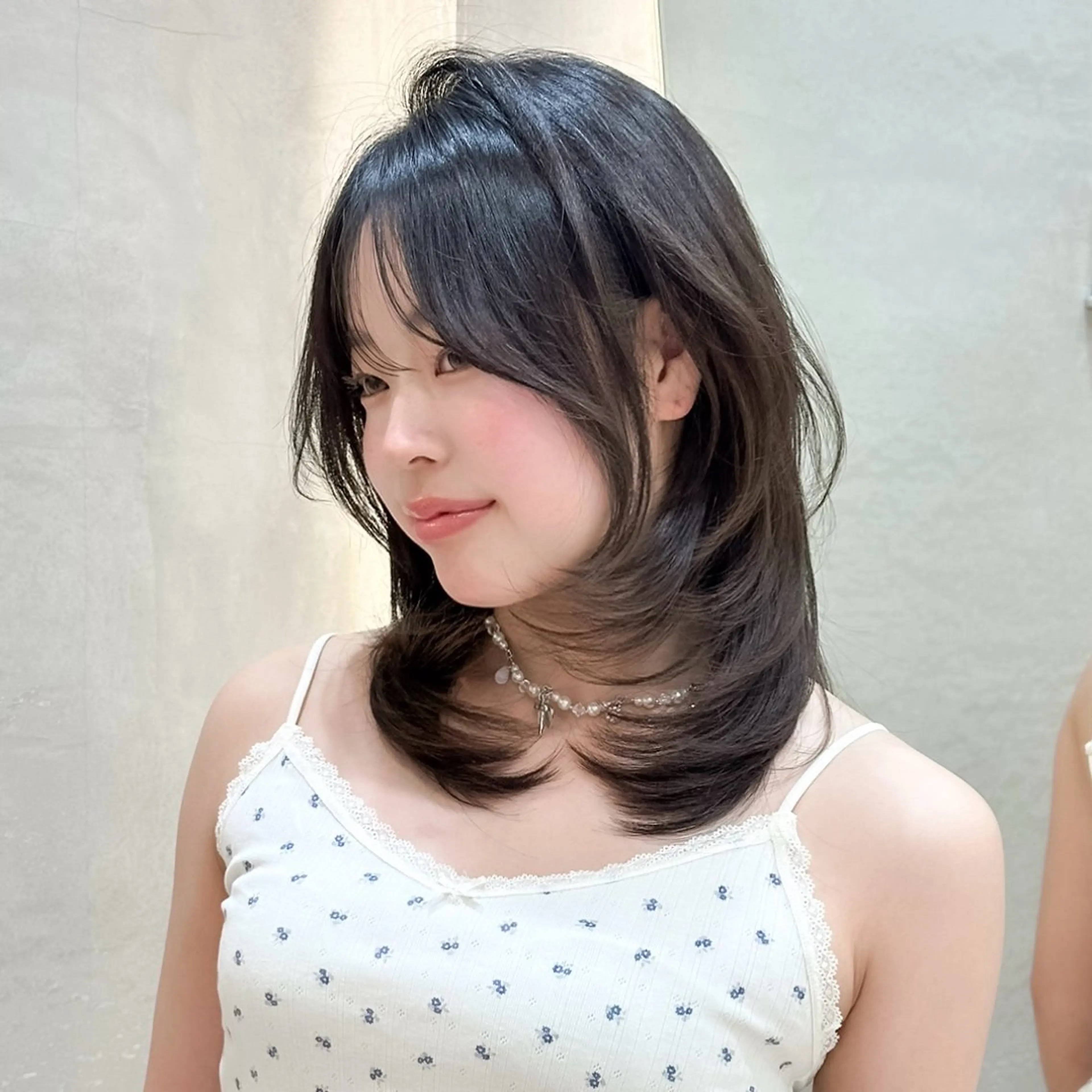 ミディアム カット 縮毛矯正 トリートメント 縮毛矯正/韓国ヘア /レイヤー🎀ミズキのヘアスタイル