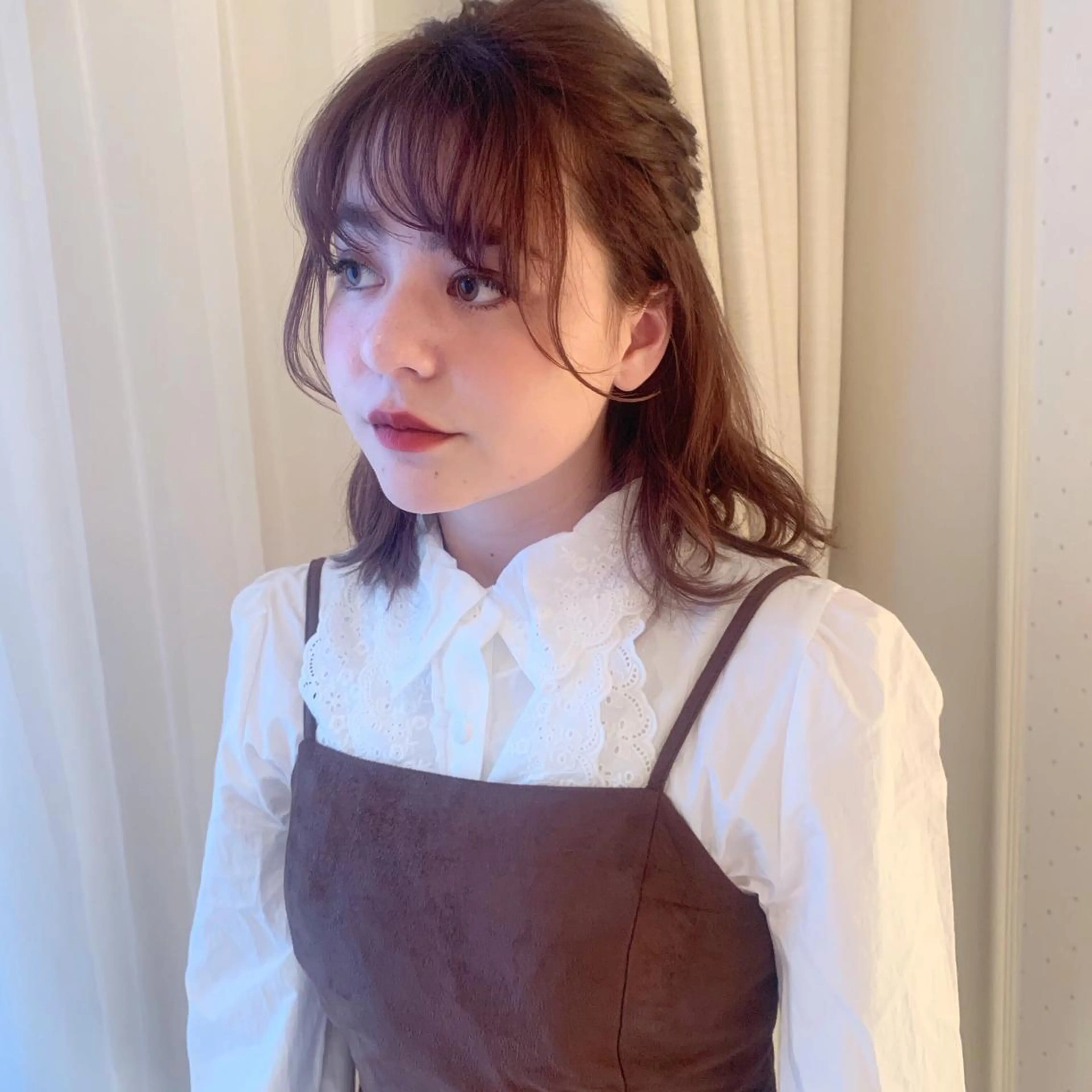 ミディアム カラー ヘアアレンジ 梅本 佳奈のヘアスタイル