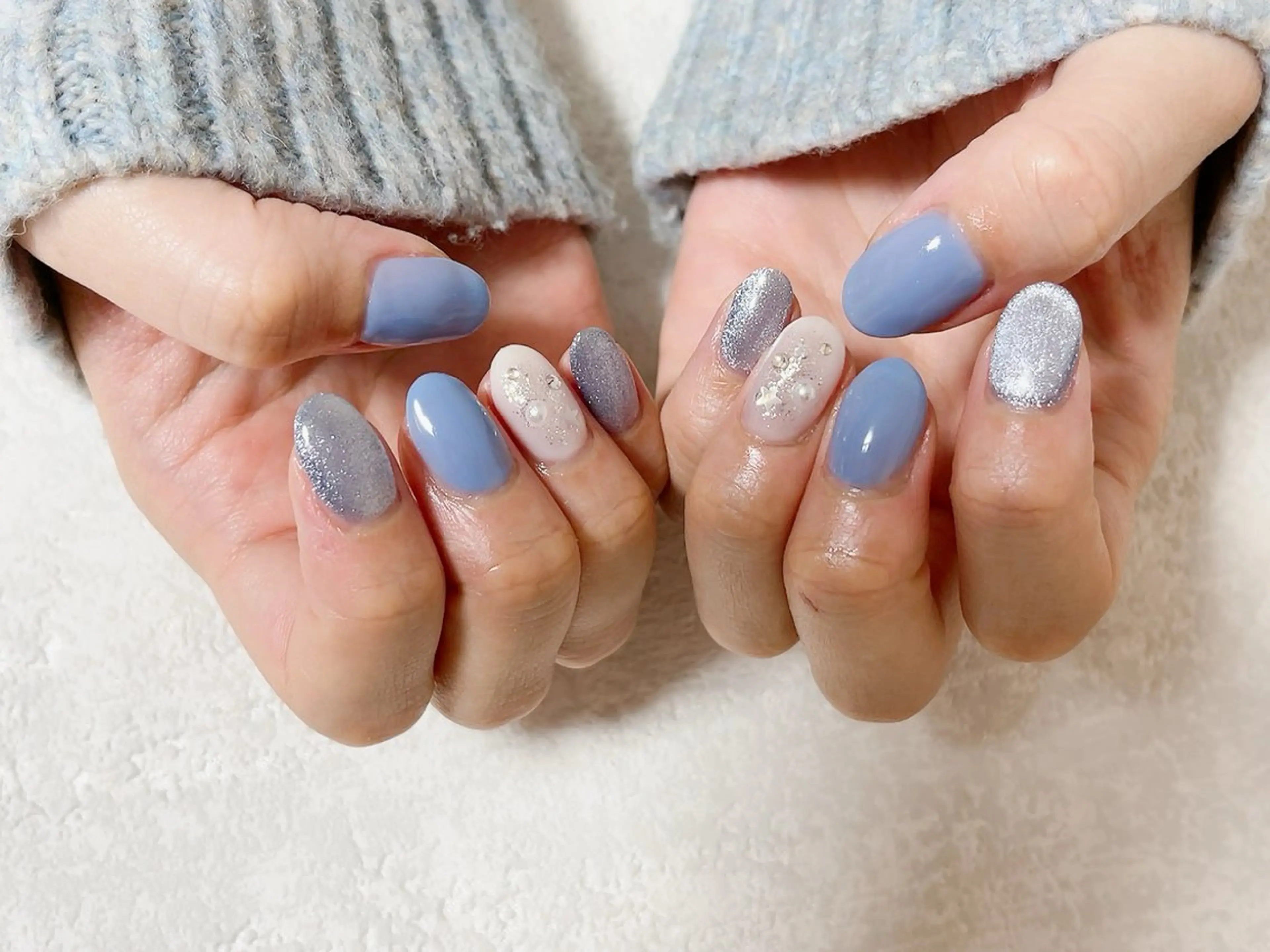 ネイル ジェルネイル 韓国ネイル マグネットネイル メンズネイル パラジェル kiki nail たまプラーザのネイルデザイン