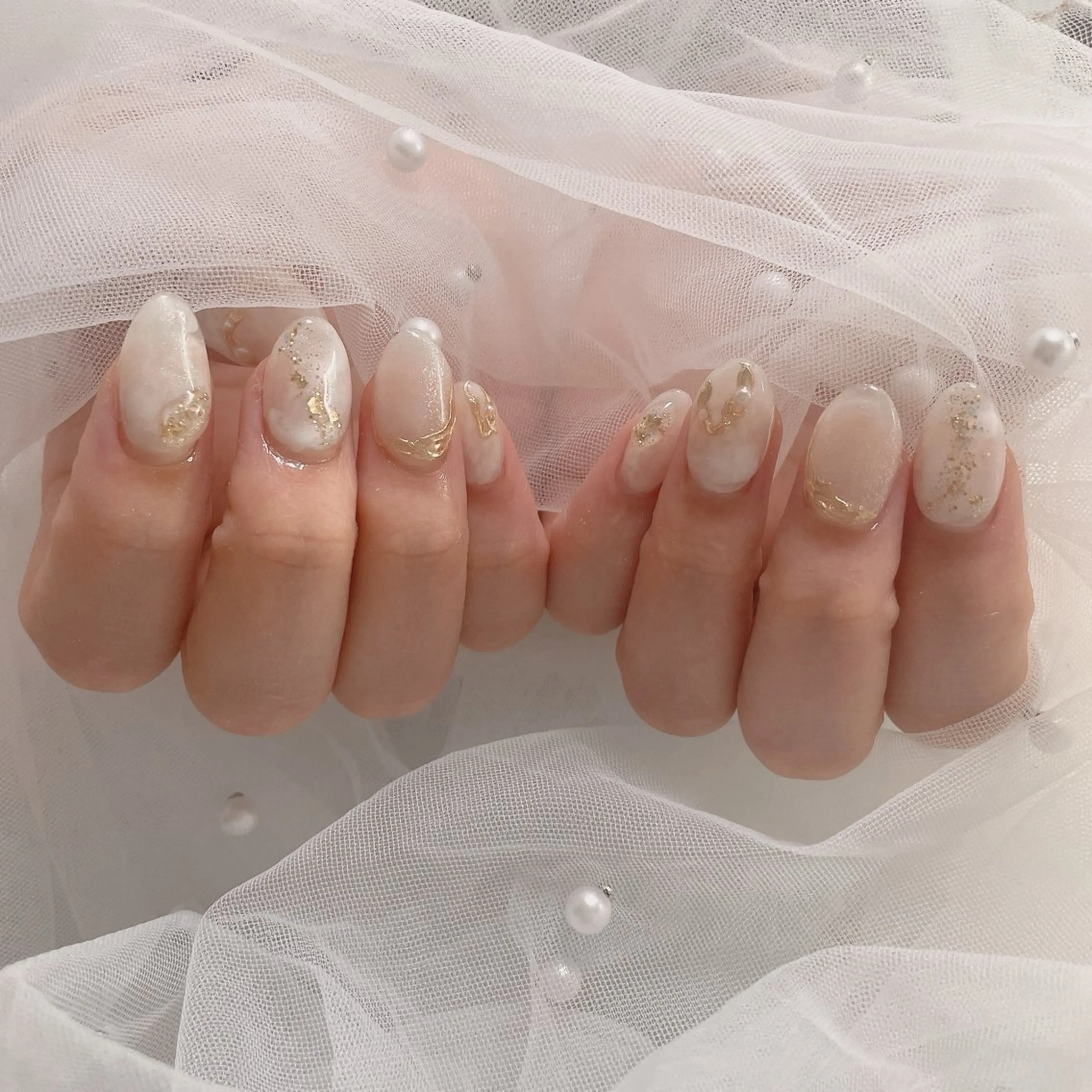 ネイル ブライダルネイル ハンドネイル ネイルサロン なっちゃん(古千谷)のネイルデザイン