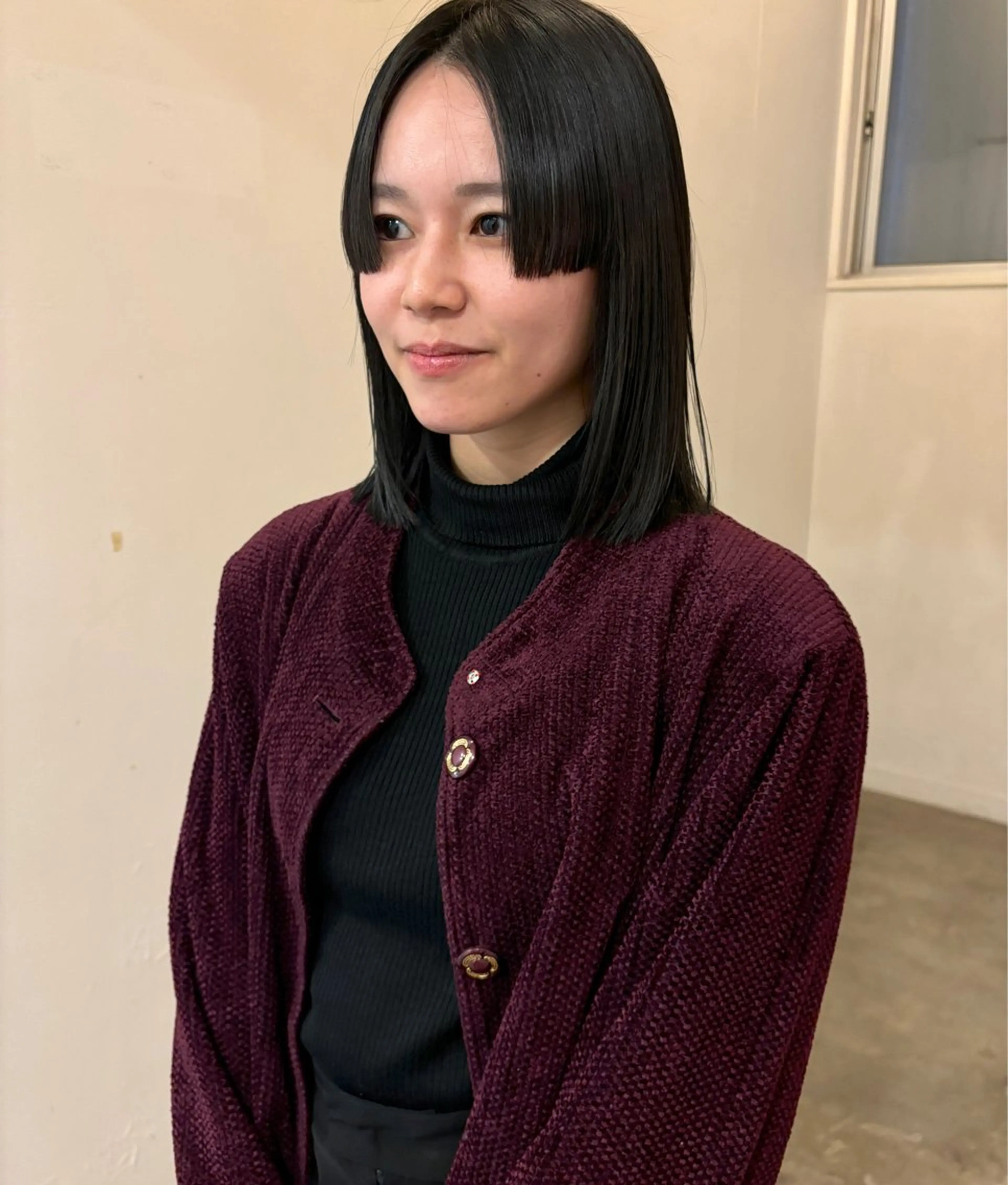 ミディアム ボブ 姫カット トリートメント 酸熱トリートメント カット トリートメント やまもと さえのヘアスタイル