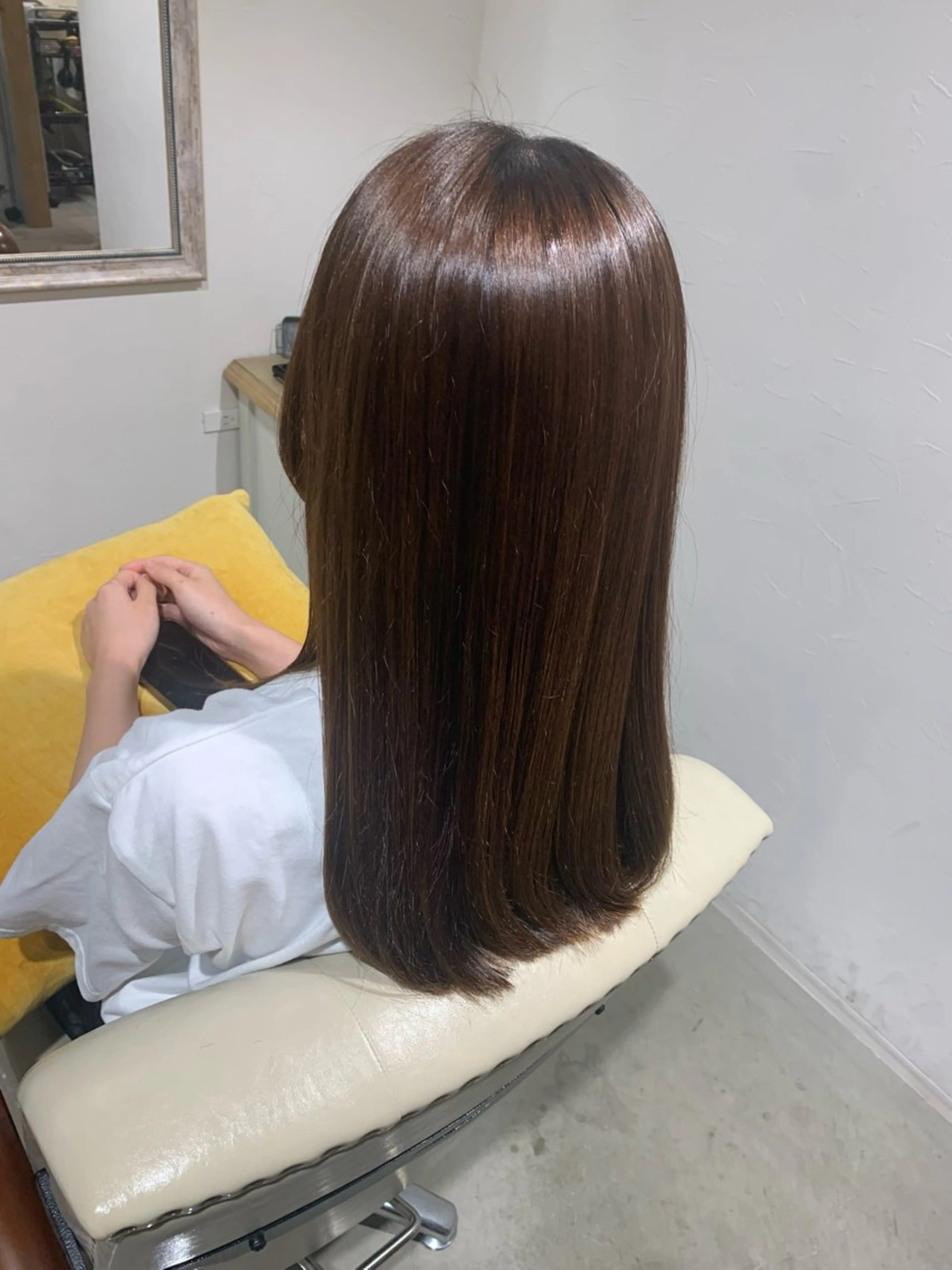 ロング 縮毛矯正 縮毛矯正 福永 ちひろのヘアスタイル