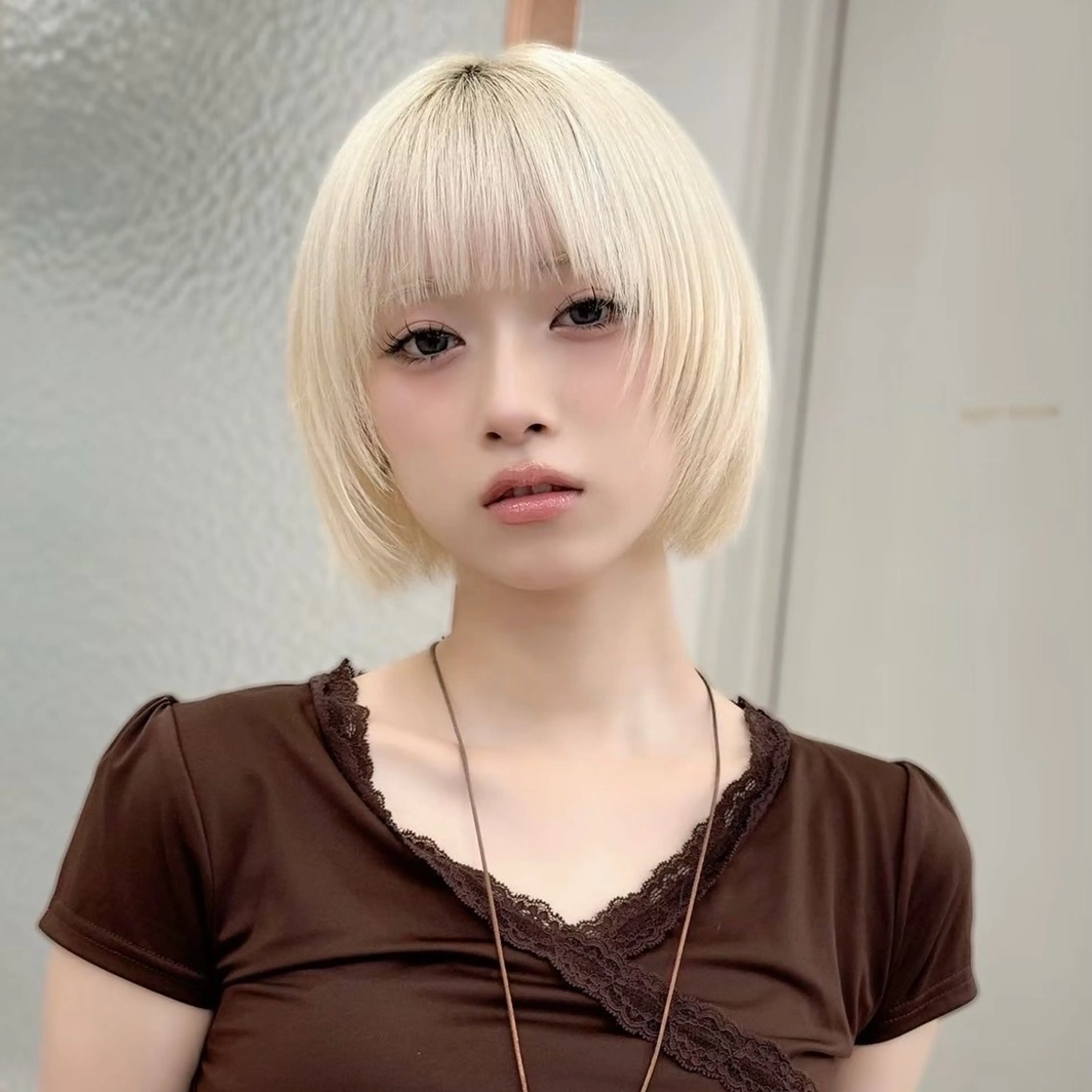 ショート カラー ヘアカラー カラーモデル募集🎀 縮毛矯正✨Runaのヘアスタイル